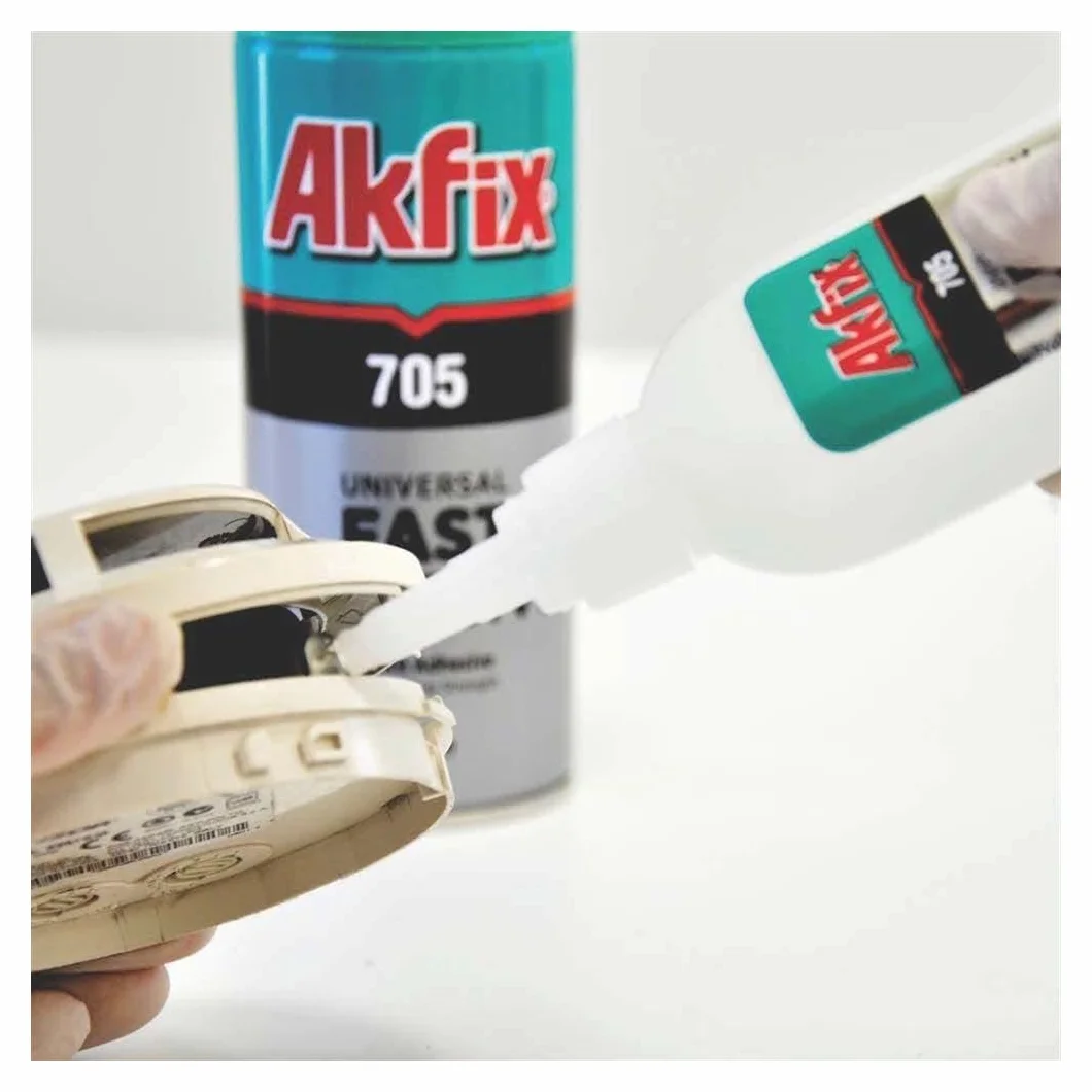Akfix 705 bardzo mocny profesjonalny klej uniwersalny z aktywatorem sprayu 200 ml do uniwersalnych napraw o wysokiej przyczepności