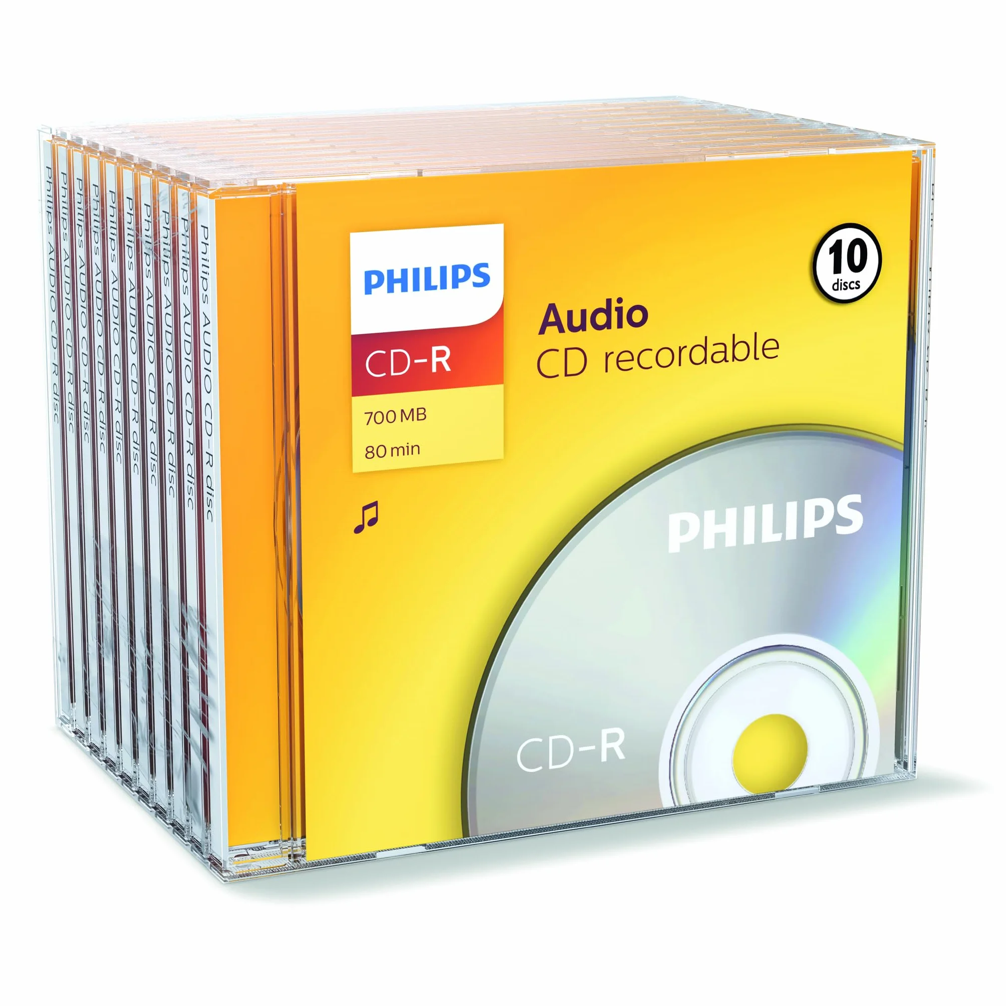 Philips CD-R Audio 700 MB 80 minut 10 szt. Jewel Case