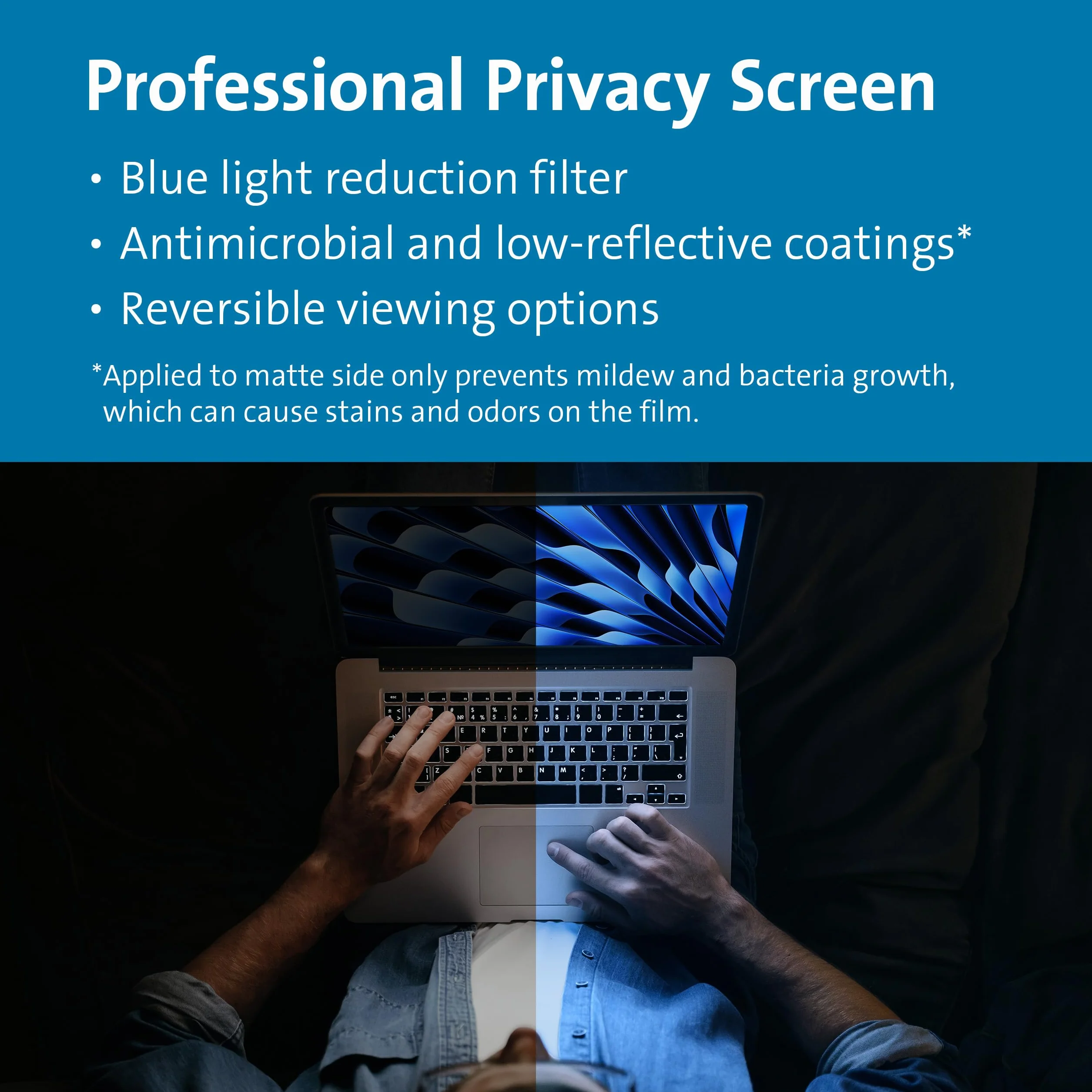 Kensington Magnetyczny Filtr Prywatyzujący MagPro Elite do MacBooka Air 15" (M2, 2023), Zdejmowana Osłona, Przeciwodblaskowa, Redukuje Niebieskie Światło, Dedykowany dla MacBooka Air 15" (K58306WW)
