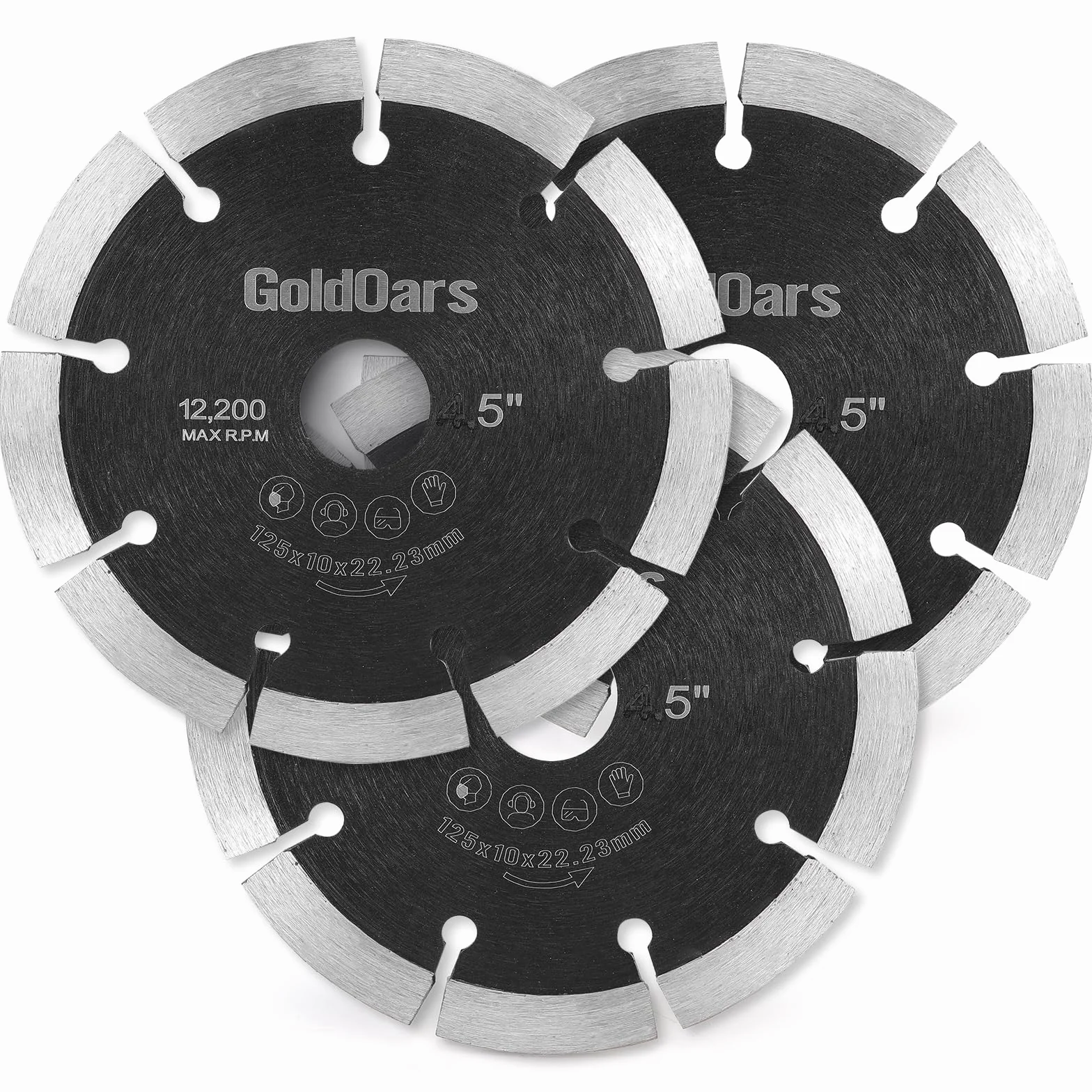 Diamentowa tarcza tnąca 125 mm, 3 sztuki, ultra cienkie tarcze tnące do szlifierek kątowych, do płytek, betonu, cegły, marmuru i granitu, kompatybilne z Bosch Makita DeWalt