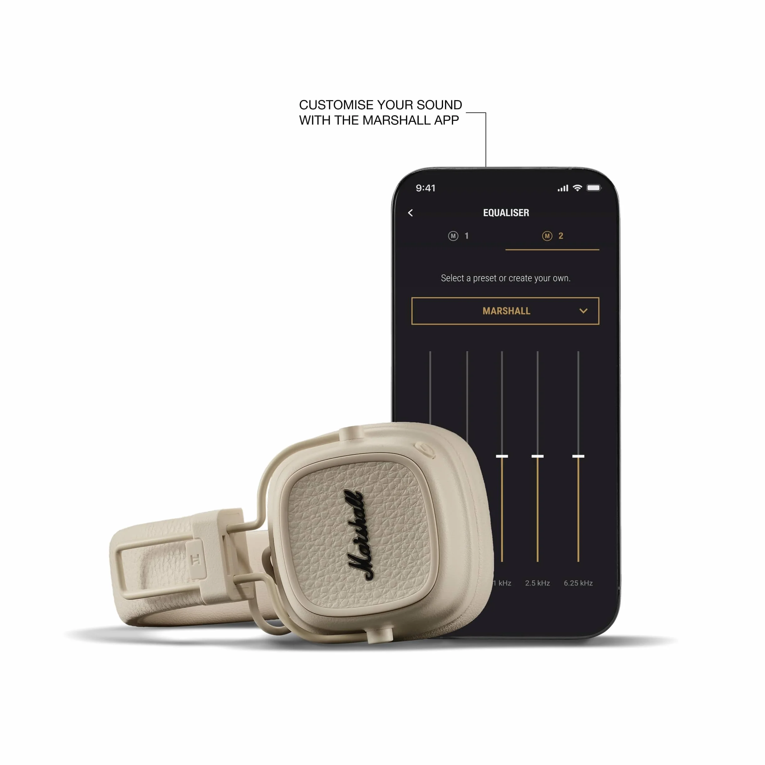 Marshall Major V Bezprzewodowe słuchawki Bluetooth Biały