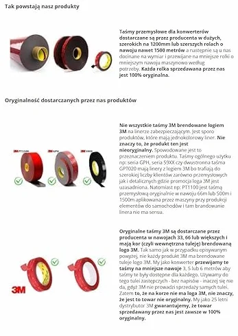 3M VHB GPH160 Supermocna taśma montażowa akrylowa (19mmx3m)
