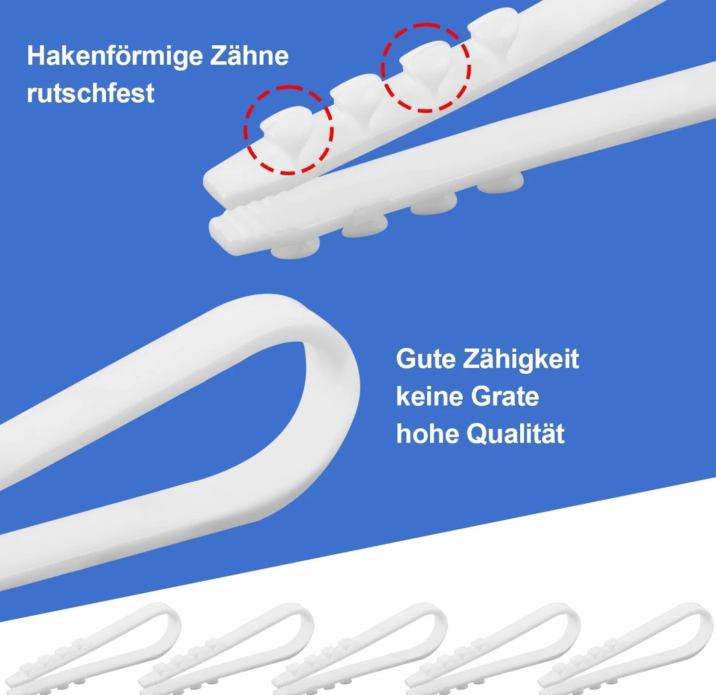 Klips do zaciskania kabli białe gwoździe 100 szt. kołki dociskowe do kabla 6-20 mm mocowanie kabli elektrycznych długość 55 mm do mocowania cegieł betonowych