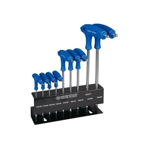 Zestaw kluczy Torx z uchwytem L T10-T50 na stojaku