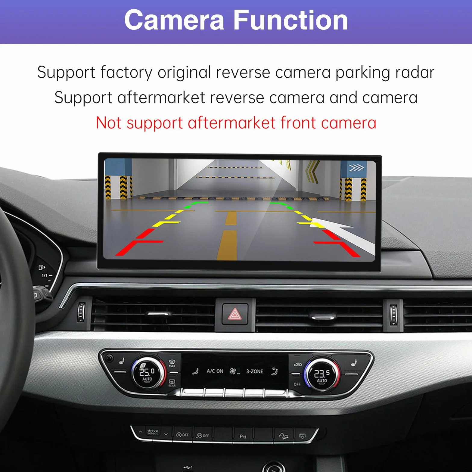Road Top 12,3 cala Bezprzewodowy ekran dotykowy radia samochodowego CarPlay dla Audi A4/A5 2016-2019 MIB