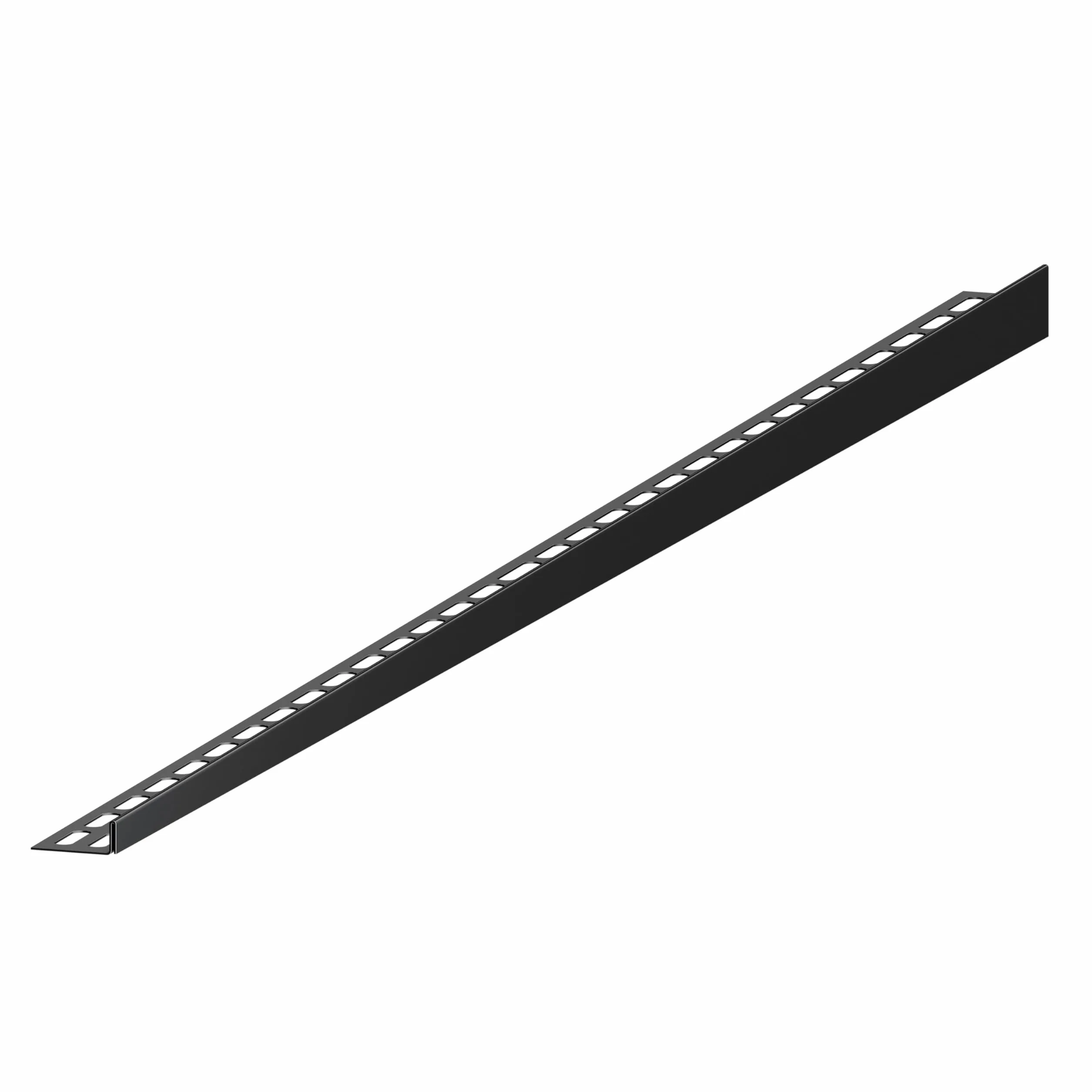 Aquabad stal szlachetna Clive profil do kabiny prysznicowej w kolorze matowej czerni 100 cm, wersja lewa, wysokość krawędzi 12 mm