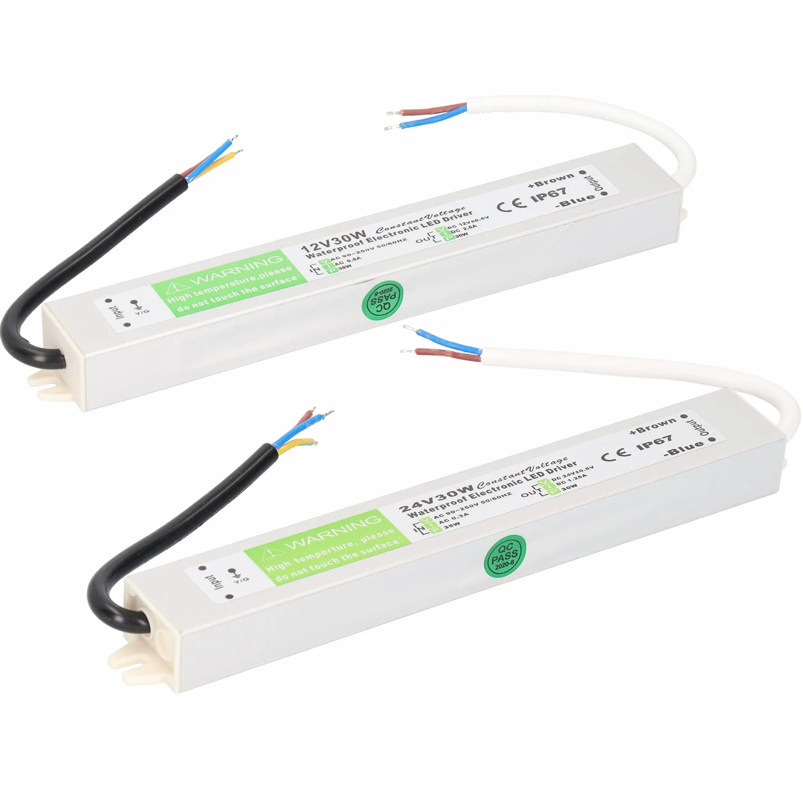 30W AC90‑250 V Wodoodporny zasilacz Zasilacz Zasilacz LED Adapter transformatora klasy IP67 Ultra cienki do wewnętrznych i zewnętrznych świateł LED (DC12V)