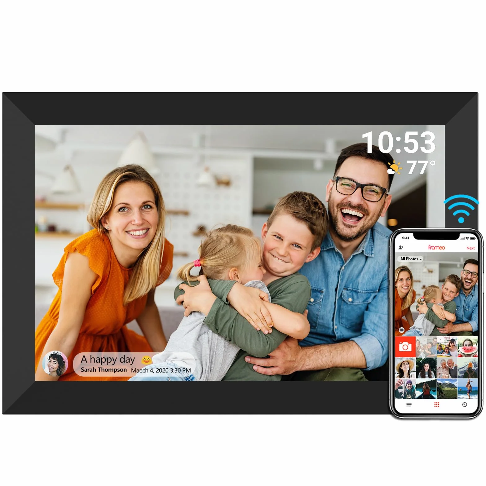 FRAMEO Cyfrowa ramka na zdjęcia WiFi 10,1
