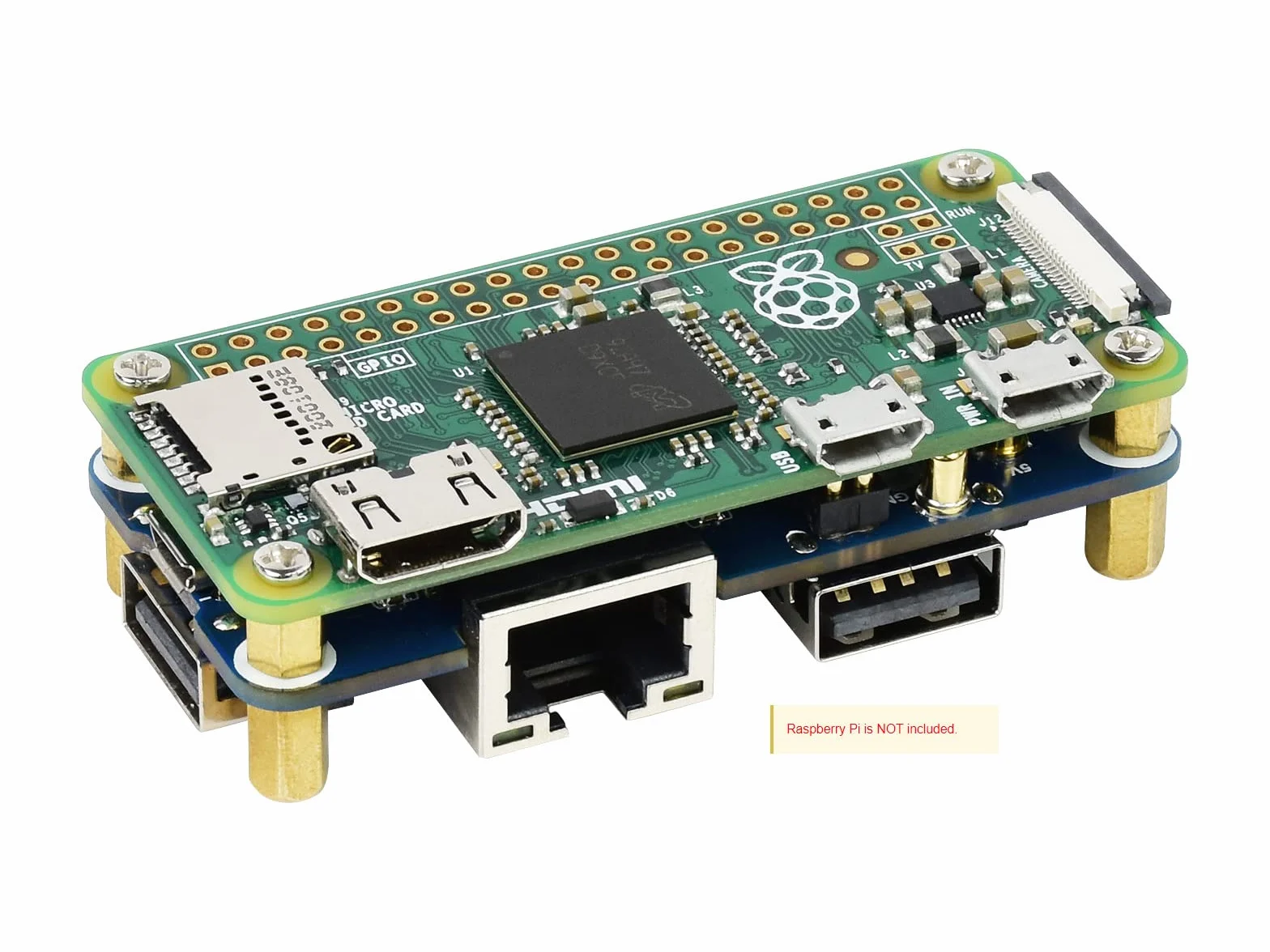 Waveshare Ethernet/USB HUB HAT (B) for Raspberry Pi Series 1x RJ45 3X USB 2.0