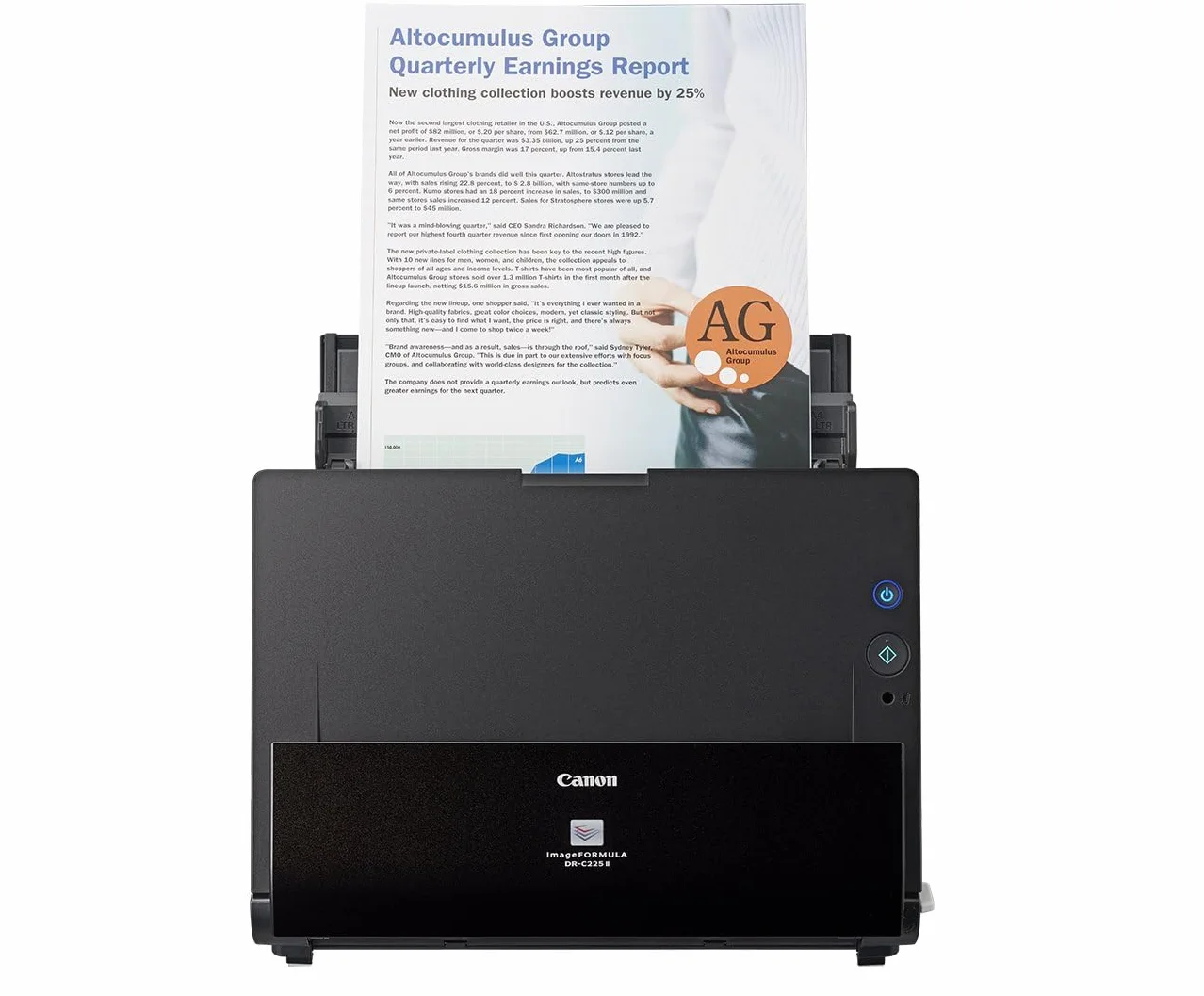 Canon imageFORMULA DR-C225 II skaner dokumentów duplex podajnik kolor 600 dpi 25 stron/min PDF OCR kompaktowy czarny
