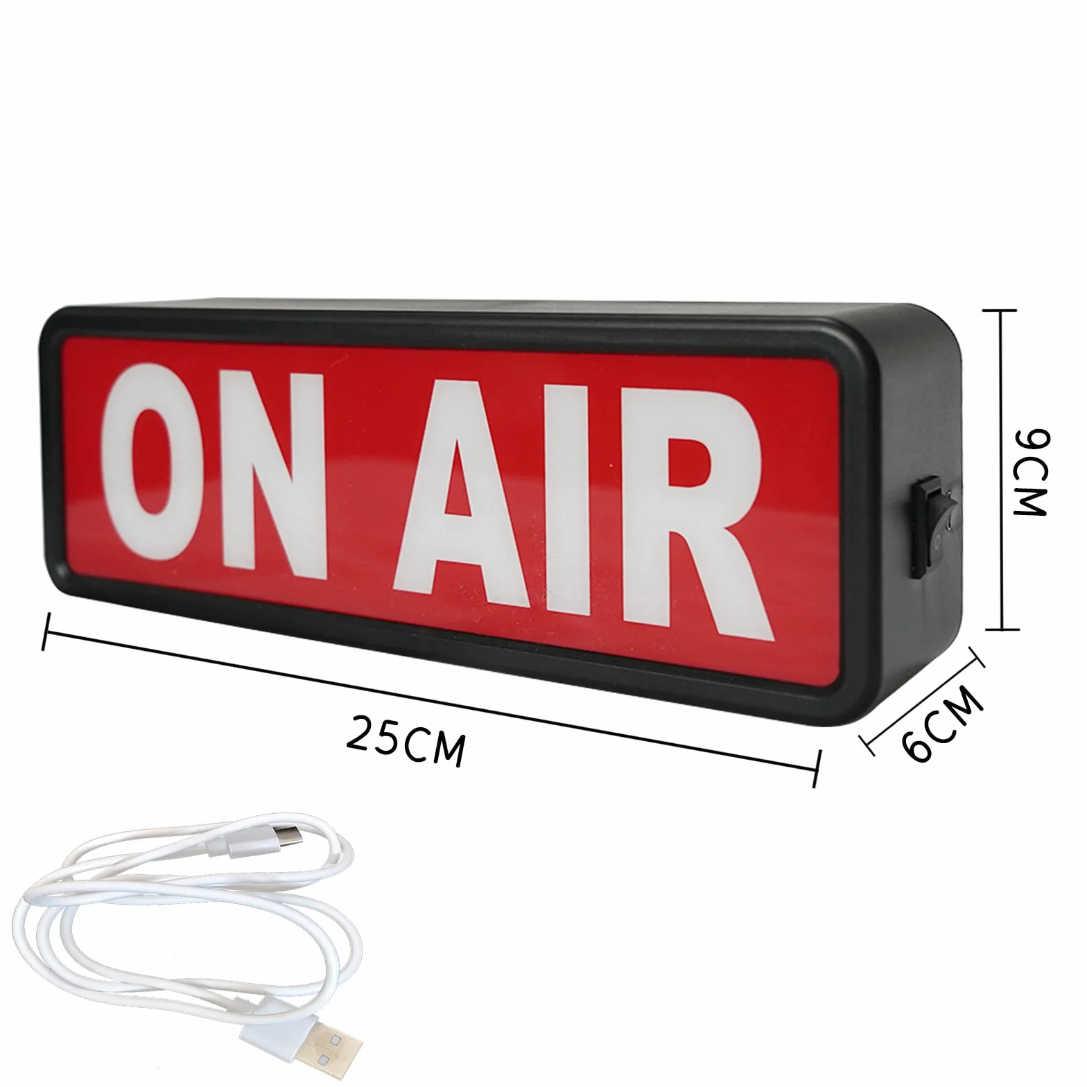 ON AIR Signs Light, Studio LED podświetlane ozdobne proste łatwe włączanie/wyłączanie strzelanie Radio Bar Dekoracja pubu