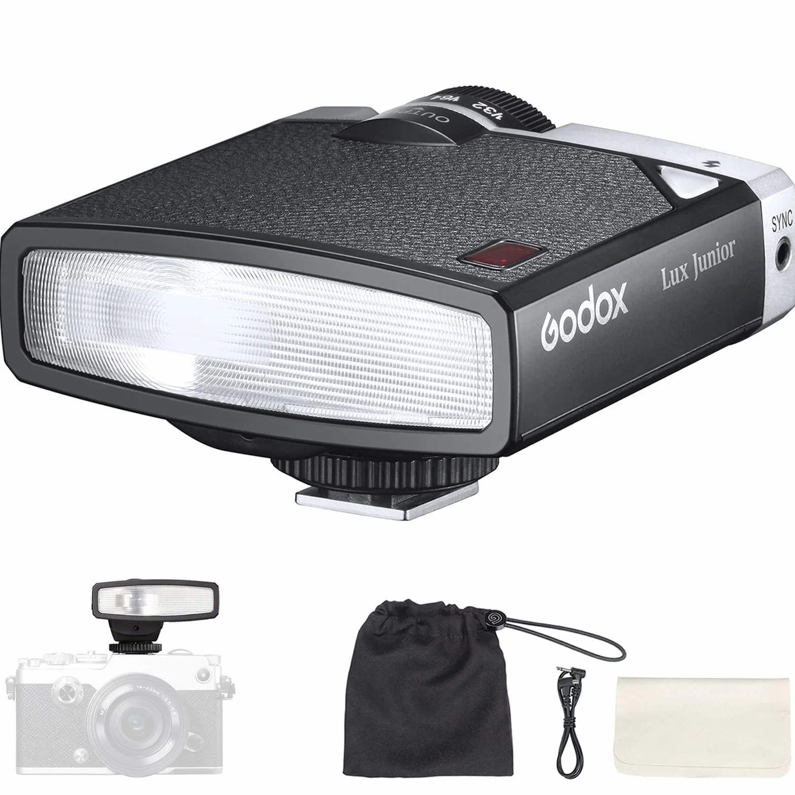 Godox Lux Junior lampa błyskowa retro 6000K 7 poziomów mocy Speedlite