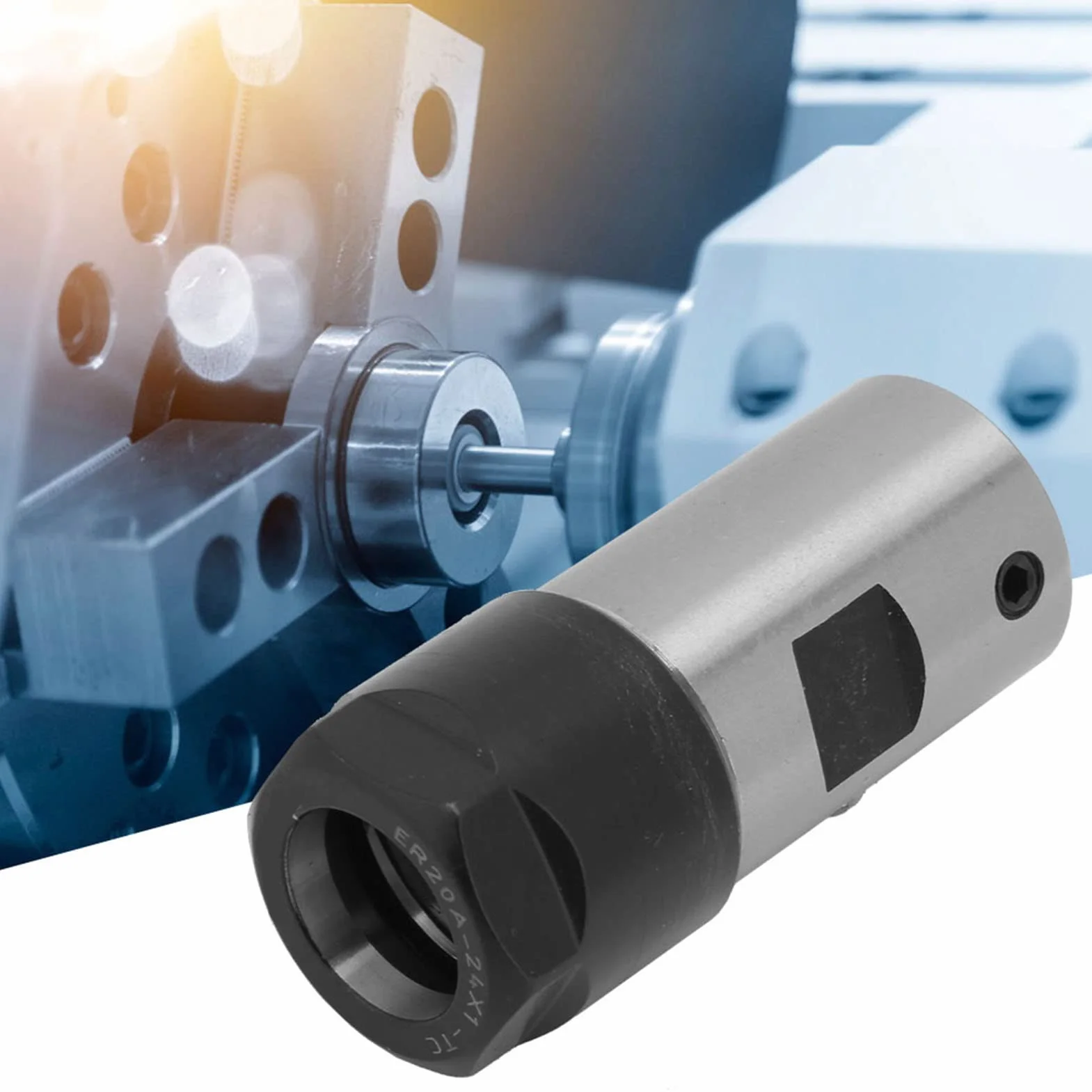 Spannzangenblock C25-ER20-45L Rundspannzangenhalter 6mm / 8mm / 10mm / 12mm / 16mm für CNC-Drehspindelmotor-Klemmstange(8mm)