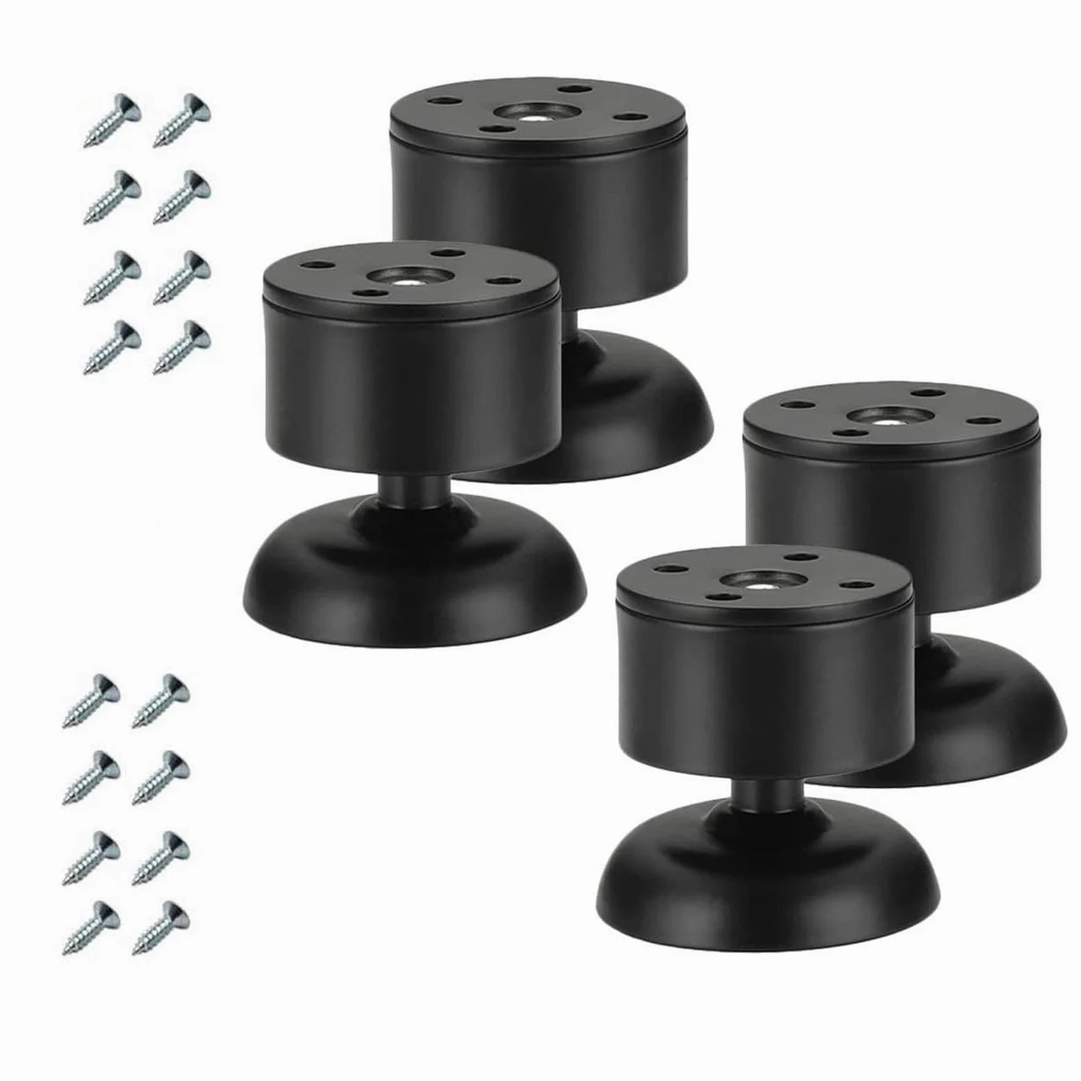 Nogi do mebli 4 sztuki Teleskopowe nogi do stołu Przedłużacz do stołu Okrągła noga meblowa 0-15mm do mebli dla majsterkowiczów, czarny-12CM(4,7 cala) (czarny 10CM(3,9 cala))