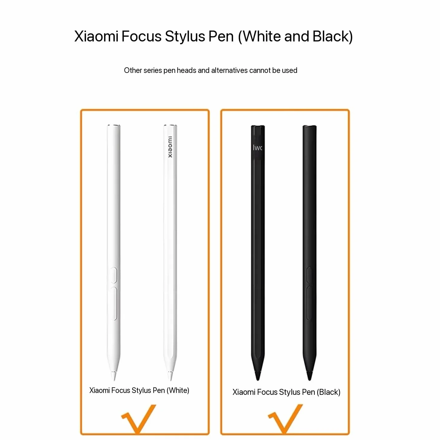 Wymienne końcówki do Xiaomi Focus Pen kompatybilne z Xiaomi Mi Pad 6S Pro/Pad 7/Pad 7 Pro tablet 2 Pack
