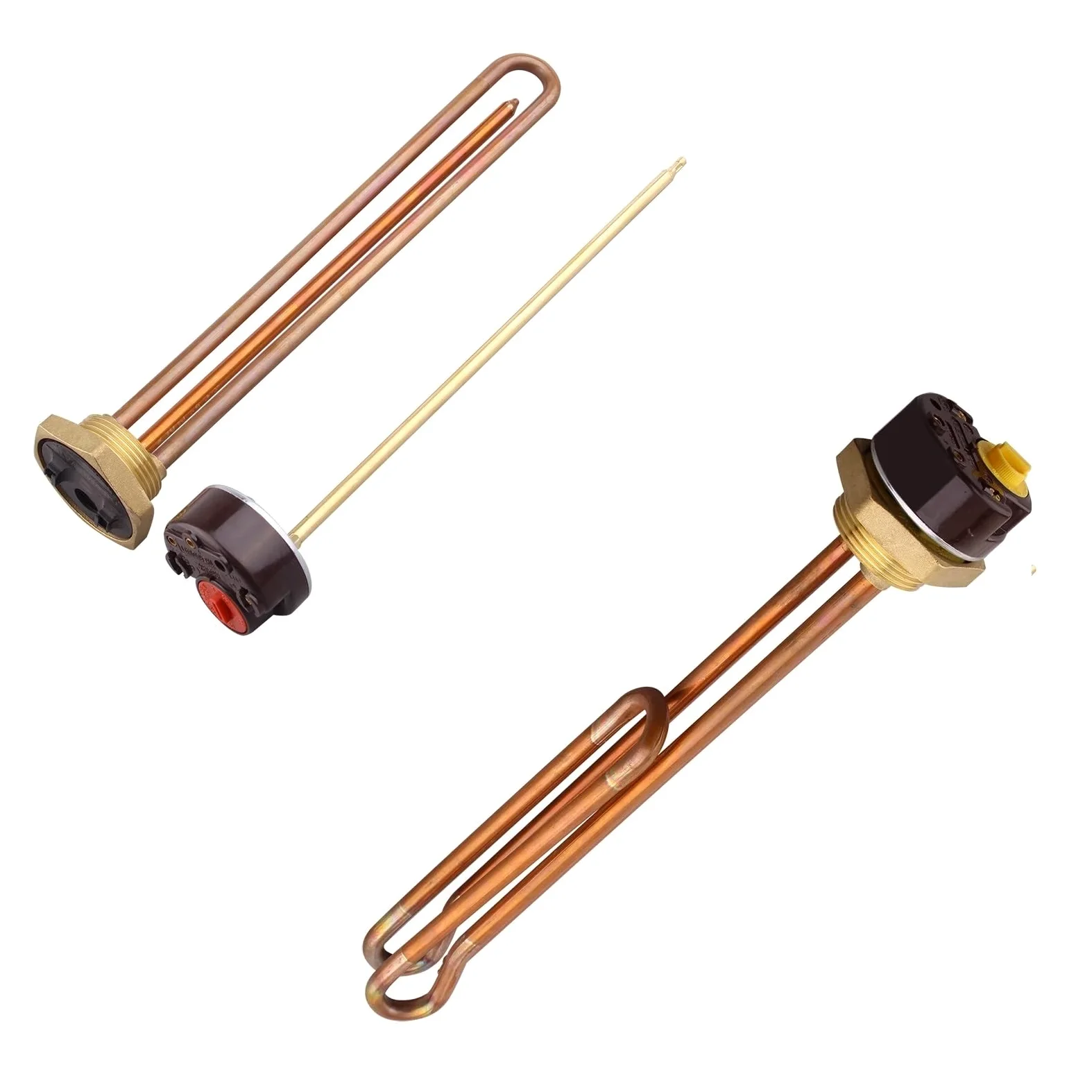 Rezystor do podgrzewacza wody 220 V Miedź Typ U Składana grzałka zanurzeniowa Kontrola temperatury DN32 280 mm 8 1200 W-3000 W(Fold Back 220V 3000W)