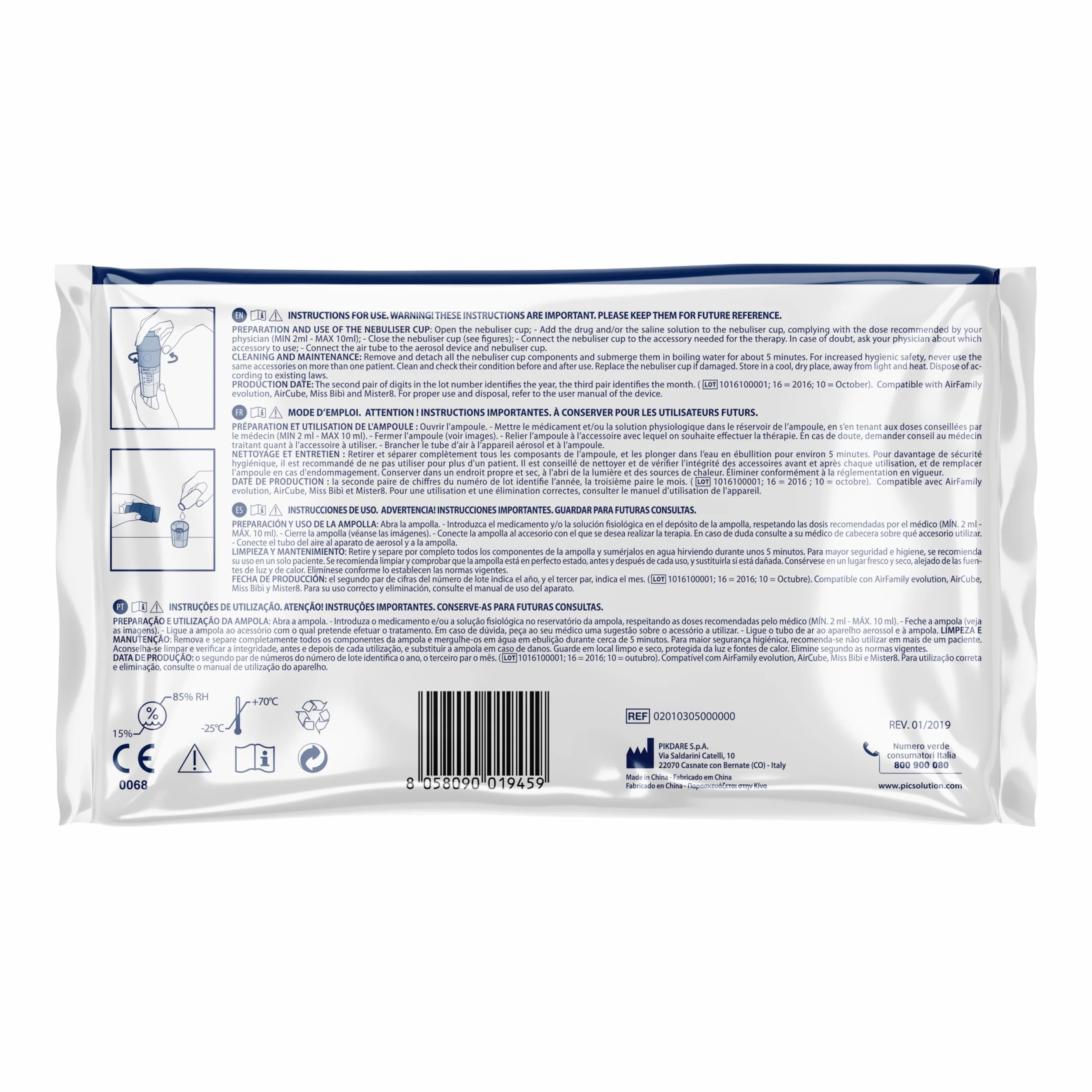 Pic Solution 0201030500000 Ampolla Acti Fast Pro Aerosol