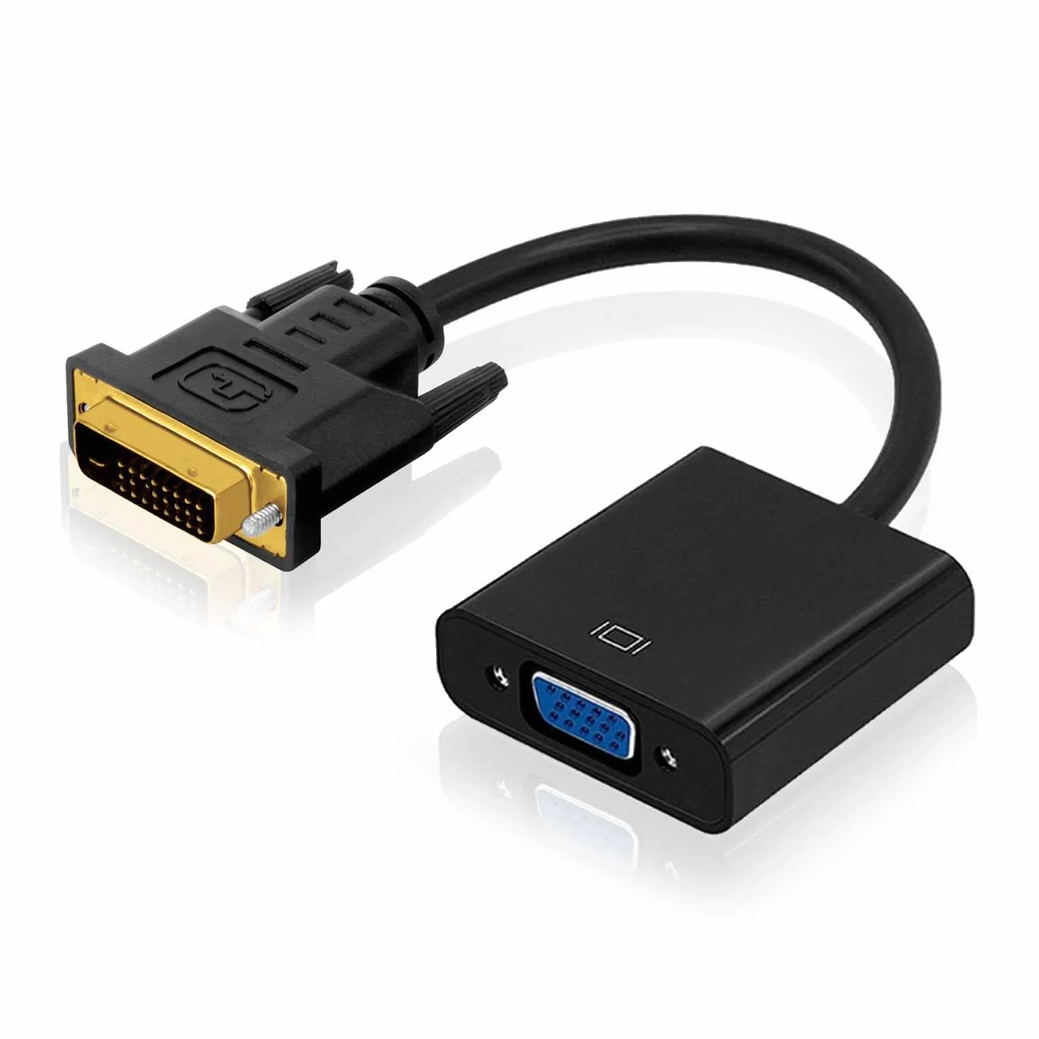 OcioDual Adapter DVI-D 24+1 męski na VGA żeński 15-pinowy konwerter wideo