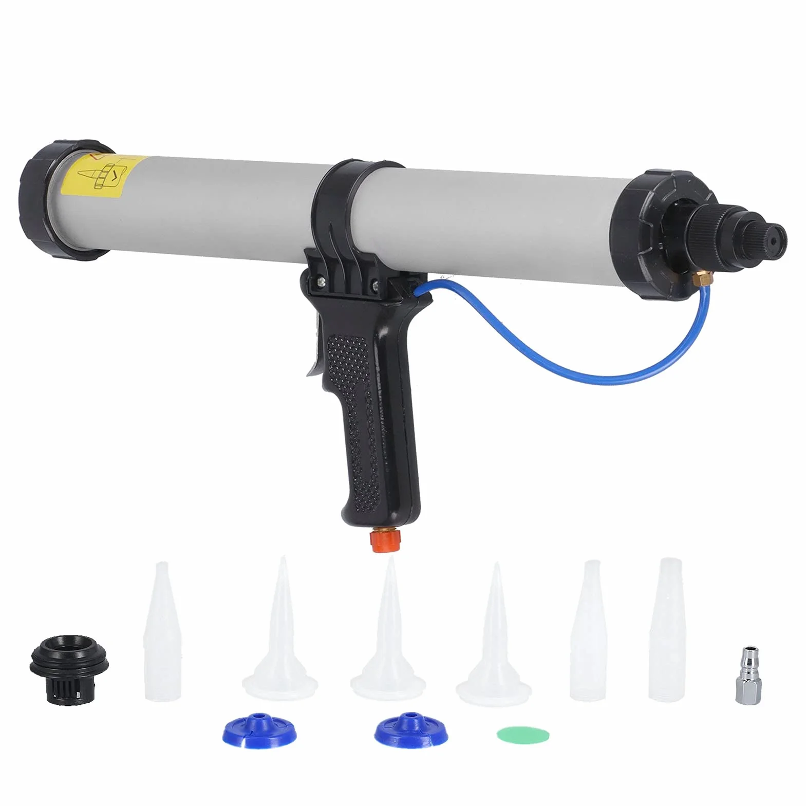 Pneumatyczny pistolet uszczelniający aplikator ze stopu aluminium narzędzia przemysłowe Air Power Caulk Gun ręczne pistolety uszczelniające do statków pojemniki 600ml