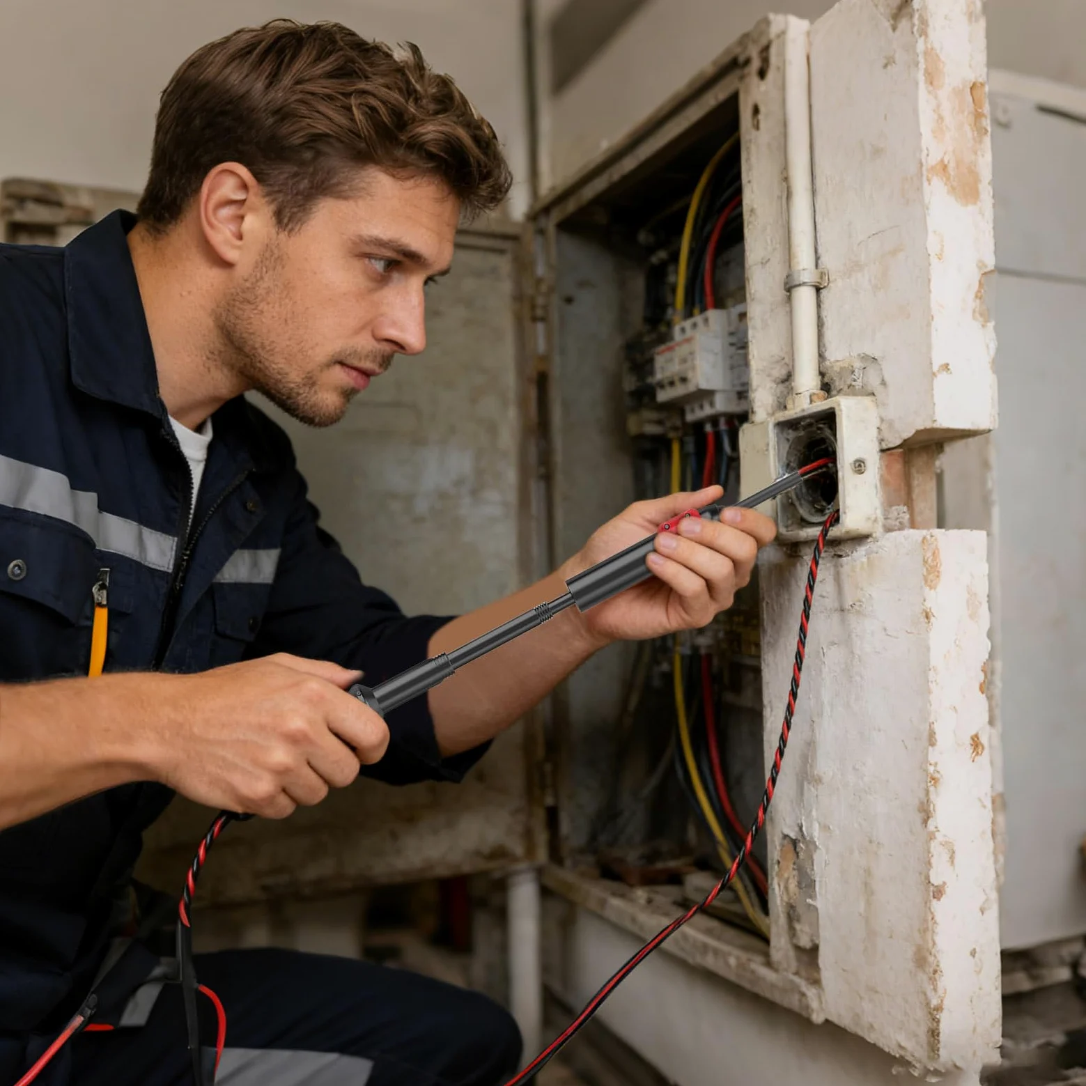 Narzędzie do wyciągania kabli – ręczny nawlekacz ręczny, narzędzie do okablowania przewodów – urządzenie do gwintowania dla elektryka, układanie przewodów ściennych, budowa wnętrz
