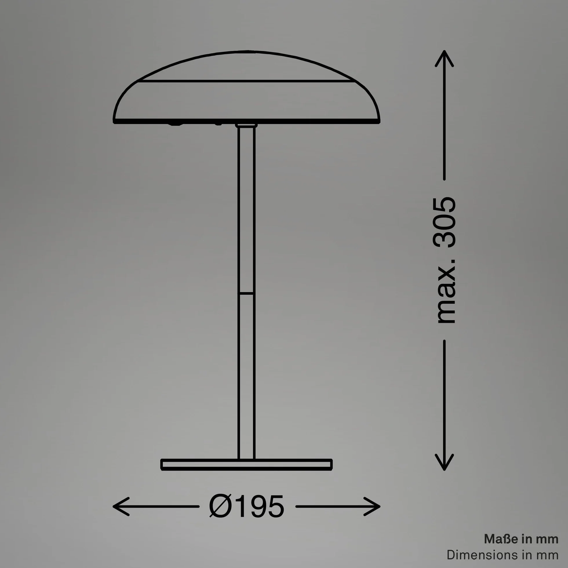 BRILONER - Lampa stołowa LED bezprzewodowa IP44 z jasną krawędzią, ściemniacz dotykowy, wymienny akumulator, lampka nocna, lampa LED, 19,5x30,5 cm, czarny