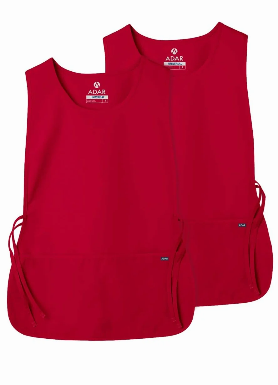 Adar uniwersalny fartuch dwupak - fartuch unisex, czerwony, jeden rozmiar