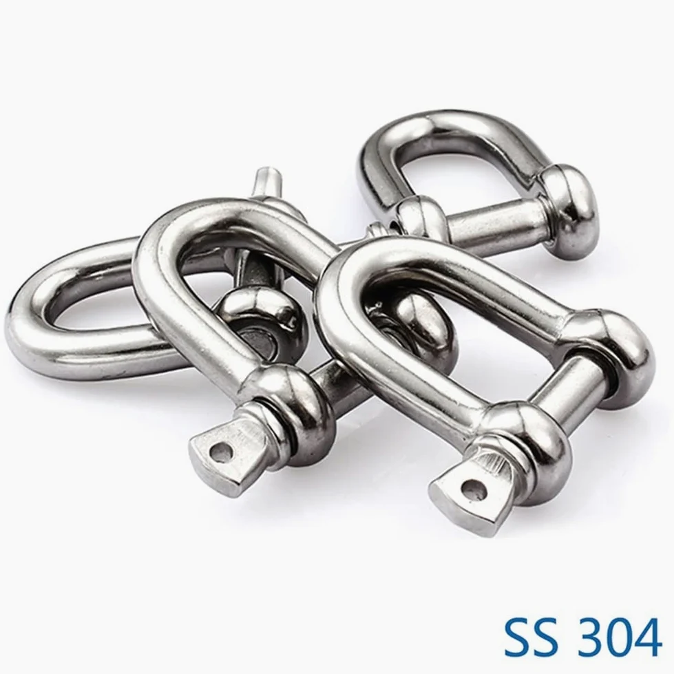 Kość spiralna w kształcie litery U 10 sztuk, zapięcie ze stali nierdzewnej, 10 sztuk/partia klamra kablowa ze stali nierdzewnej M4/M5/M6/M8 spinki do mankietów w kształcie litery D szekla typu U zawie