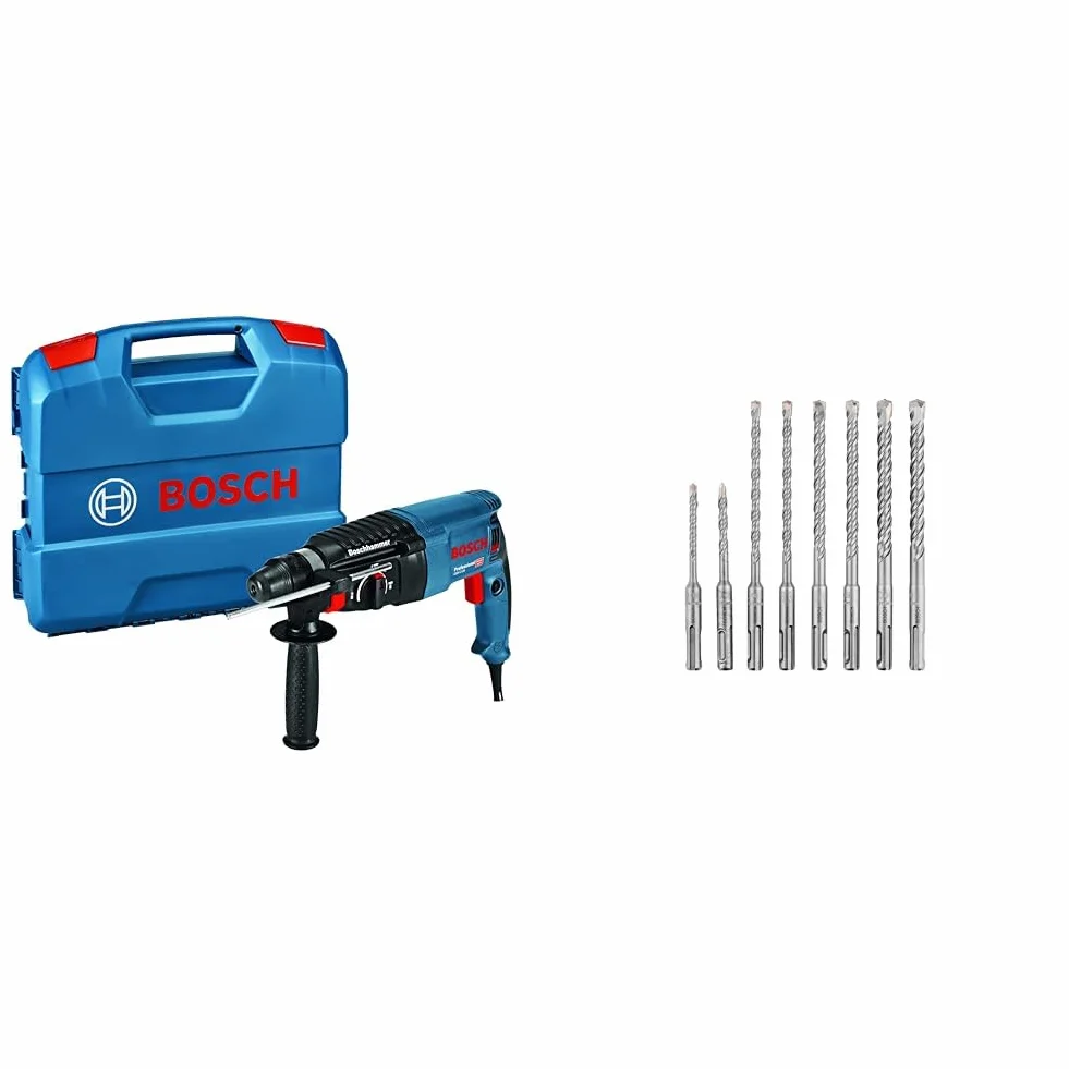 Bosch Professional: młot udarowo-obrotowy GBH 2-26 & Bosch Wiertła do metalu HSS-G, DIN 338 2 x 24 x 49 mm