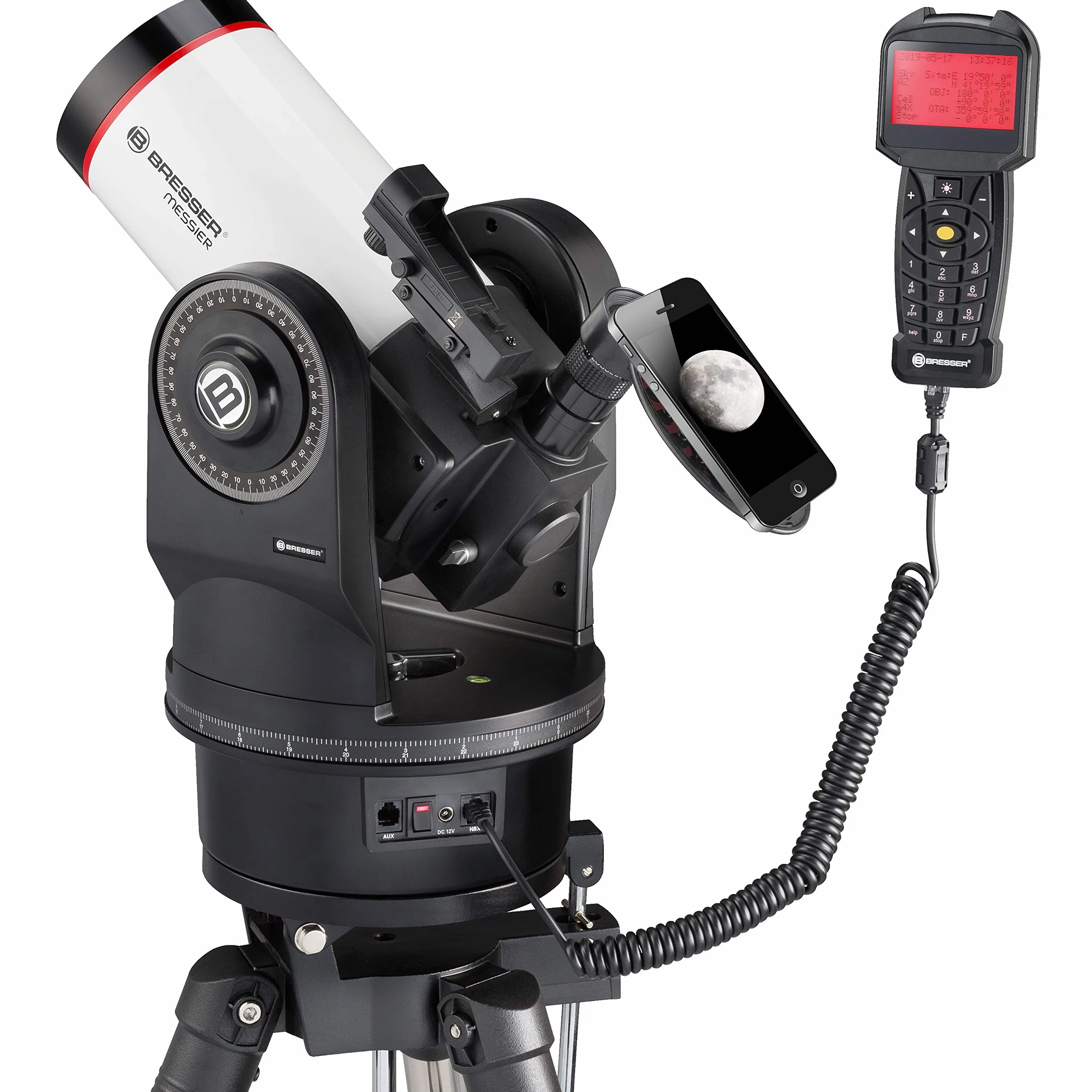 Bresser Miernik teleskopowy MCX-102 z ogniskową 1470 mm i teleskopem GoTo EQ/AZ z opcjonalnym montażem równikowym lub azymutalnym, łącznie ze statywem
