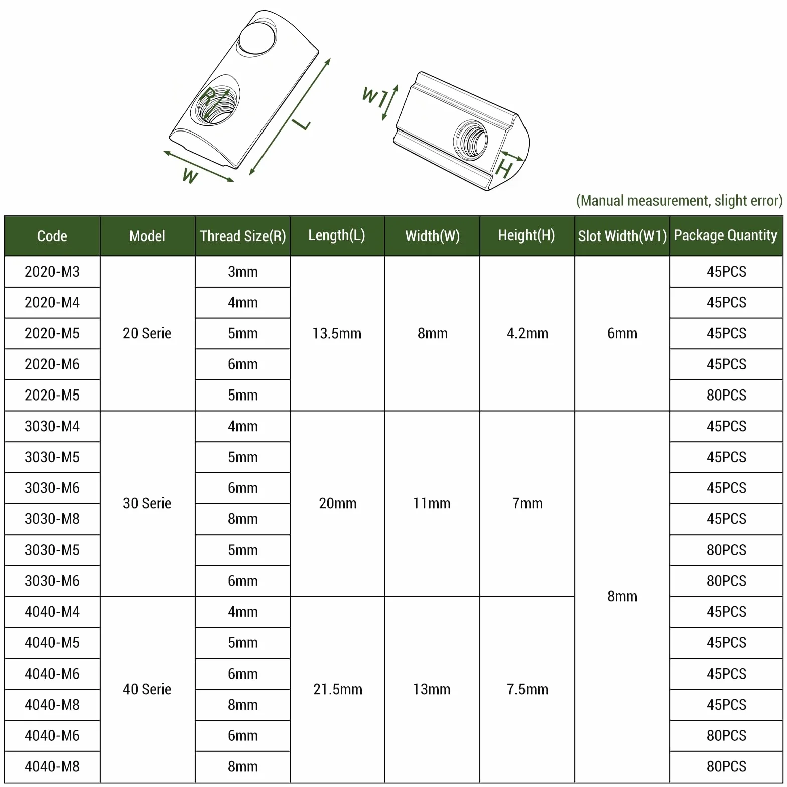 Kamienie rowkowe M6 z kulką, 45 sztuk, kamień do profilu aluminiowego 30 x 30, rowek 8, nakrętka przesuwna M6, stal węglowa, nakrętka ślizgowa z kulką sprężynową do drukarki 3D, frezarki CNC