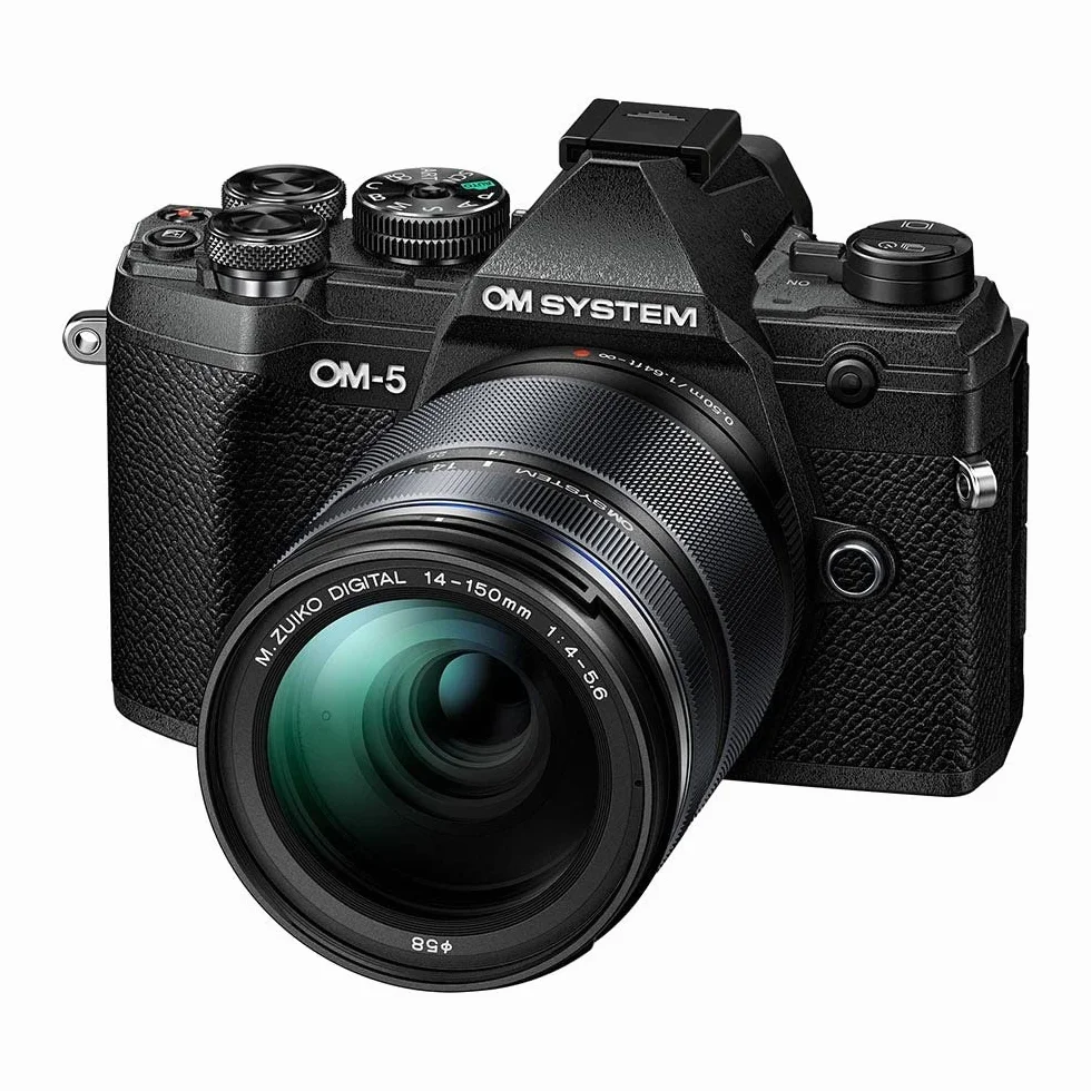OM SYSTEM OM-5 Micro Four Thirds kamera systemowa z obiektywem M.Zuiko Digital 14-150 mm F4-5.6 II, czujnik Live MOS 20 MP, ulepszona 5-osiowa stabilizacja obrazu, IP53, ręczne ujęcie w wysokiej