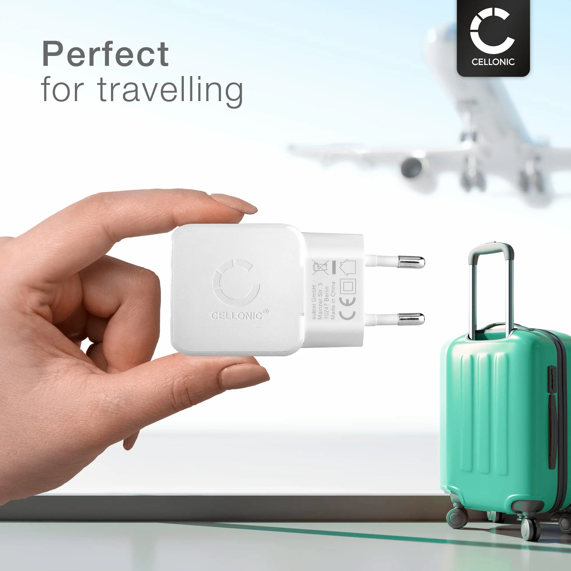 CELLONIC® Ładowarka USB szybka ładowarka do telefonu smartfona tabletu adapter zasilania wtyczka sieciowa
