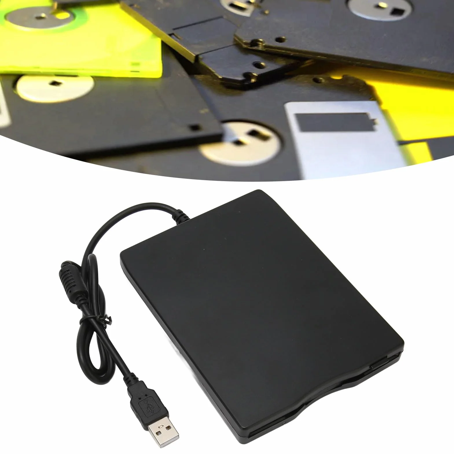 Zewnętrzna Stacja Dyskietek USB 3,5 Cala FDD 1,44 MB do PC Windows XP 7 8 10 11 Plug and Play