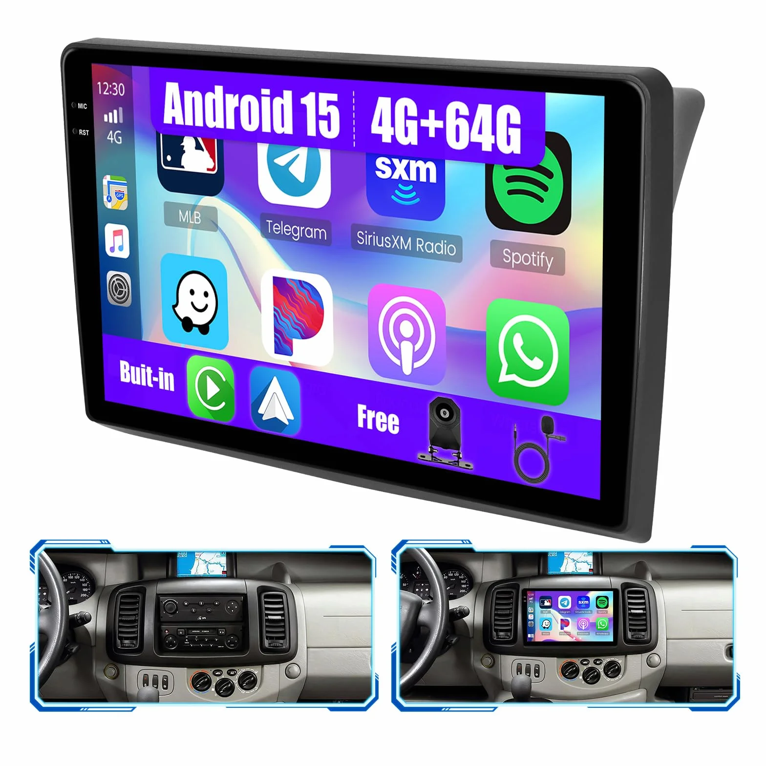 Inefala Android 15 Car Stereo 10" dla Renault Trafic 2001-2010 z Wireless CarPlay Android Auto GPS WiFi