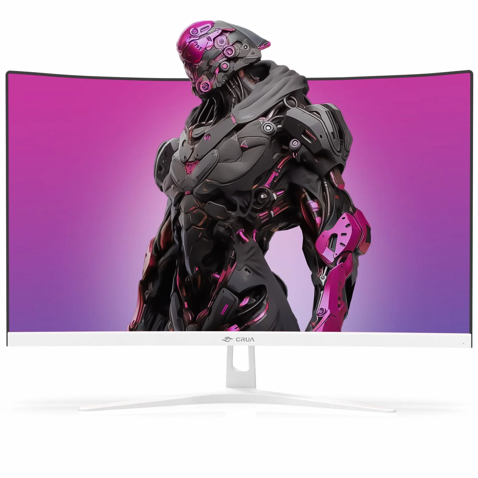 CRUA Zakrzywiony Monitor do Gier FHD 1080P 165Hz 200Hz 1800R VA 99% sRGB AMD FreeSync HDMI DP Montaż Ścienny Biały