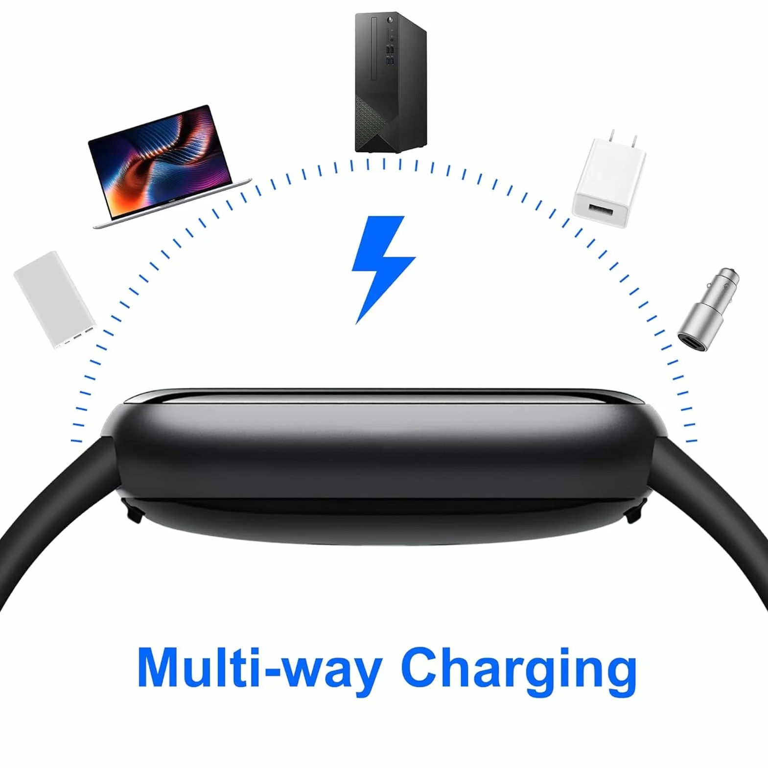 Kabel do ładowania USB do Smartwatch Adapter ładowarki USB do Mi Band 8 Band 8 NFC, Portsble Magnetic Szybki Kabel do ładowania Zamiennik do Podróży