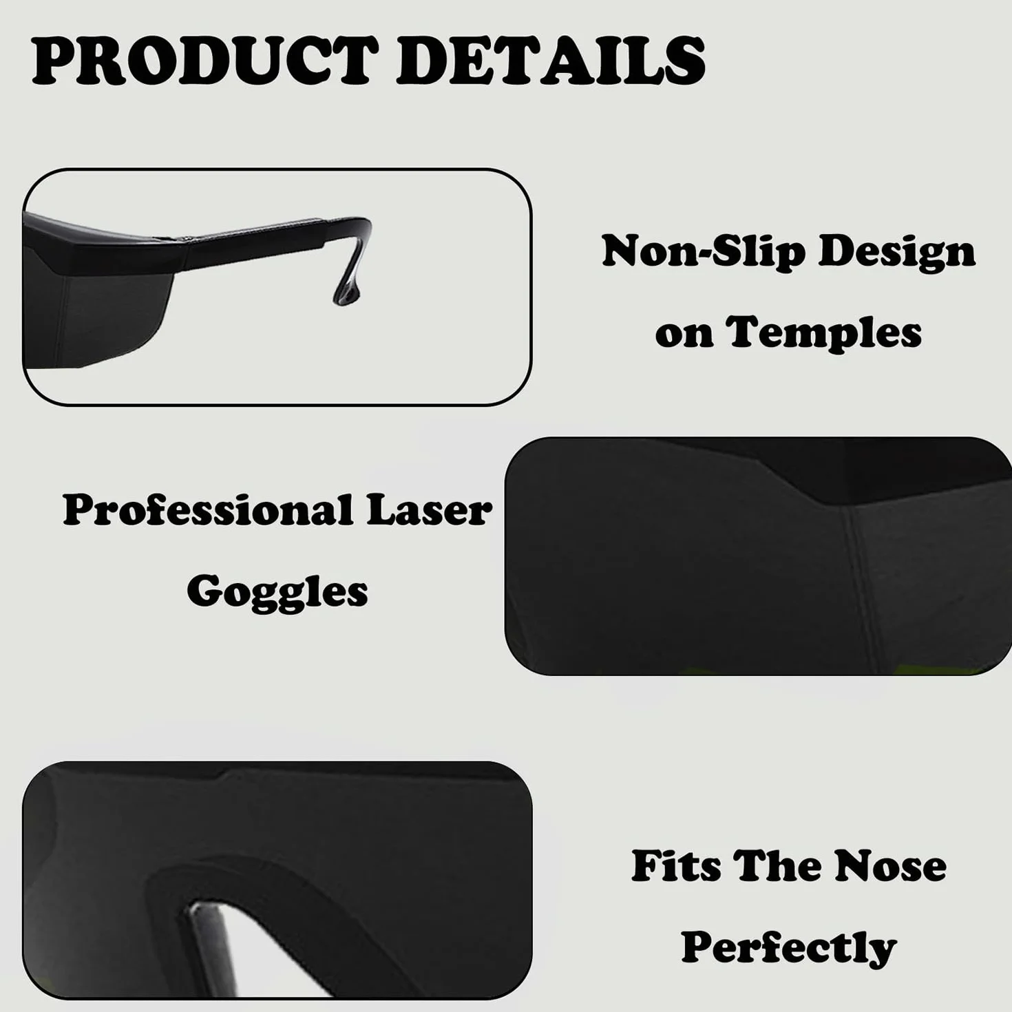 2 sztuki okularów ochronnych IPL, długość 133 mm, okulary ochronne, ochrona przed promieniowaniem UV, okulary robocze, okulary do solarium, okulary ochronne laserowe do usuwania włosów HPL/IPL