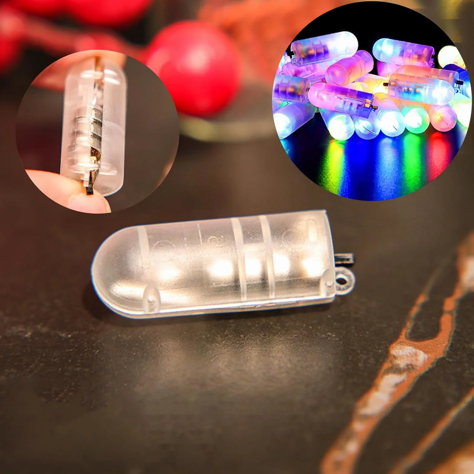 Koboko 30 sztuk mini diody LED do balonów, kolorowe mini światło LED, latarnie LED do balonów, świeczki LED do balonów, światło LED do balonów papierowych, światło LED do balonów na urodziny, wesele