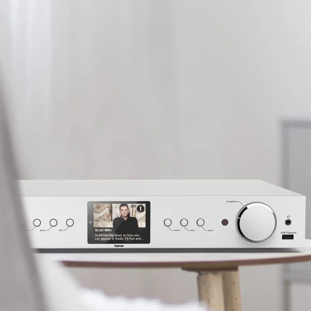 Hama Tuner cyfrowy DIT2105SBTX DAB+ FM Internet Bluetooth RXTX APP srebrny