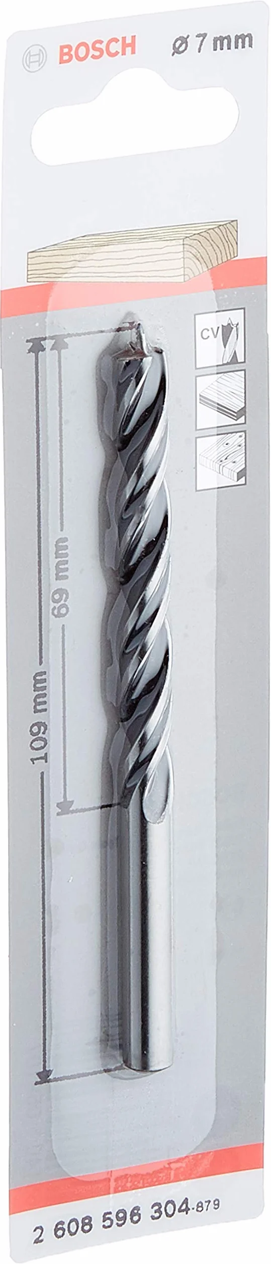Bosch Professional Spiralne Wiertła do Drewna (dla Drewno, Ø 7 x 69 x 109 mm, Osprzęt do Wiertarek)