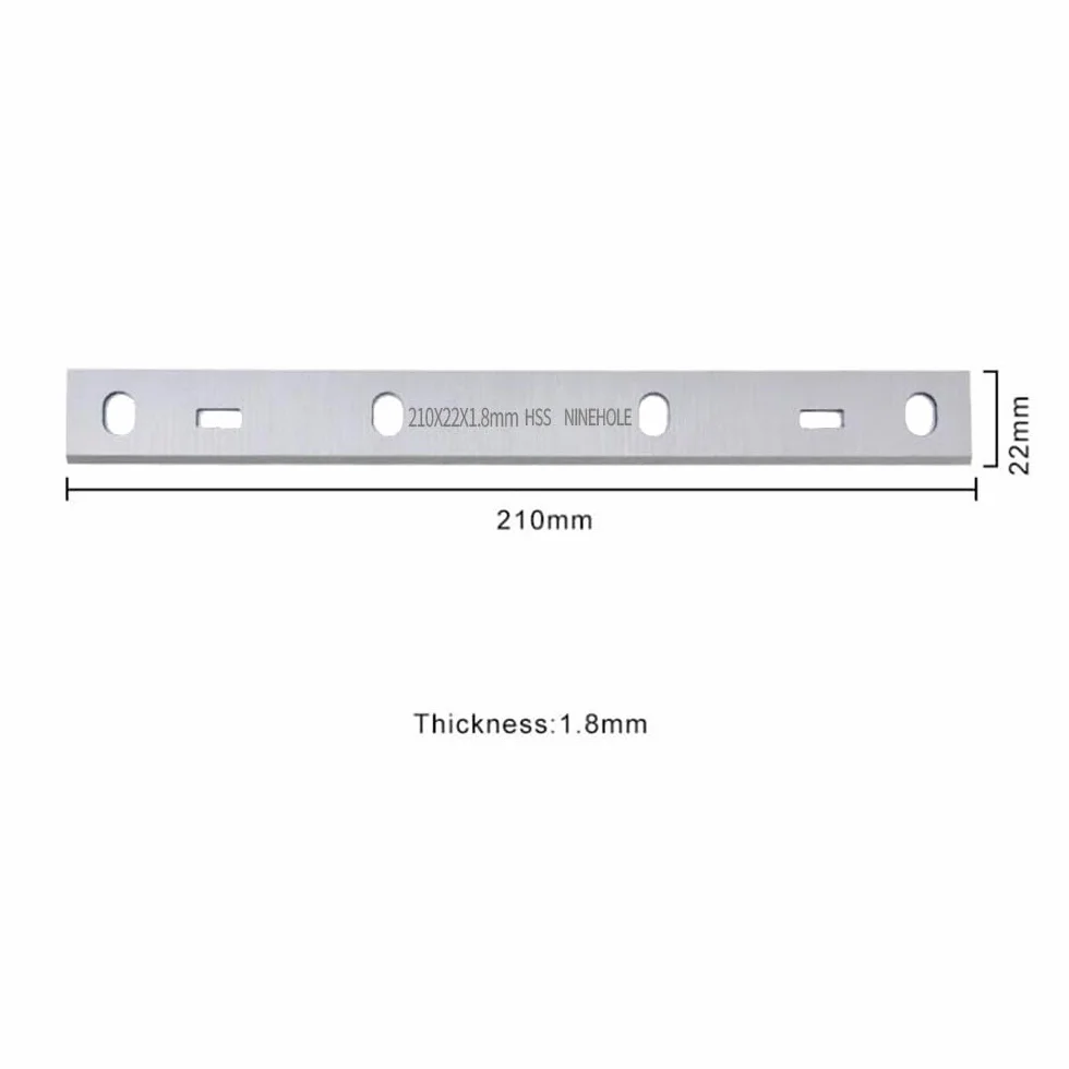 2 sztuki HSS 210mm Noże do strugarki, 210mm Ostrze płaszczyzny do Planierka Dla Maszyny do obróbki drewna, 210 x22 x1.8mm