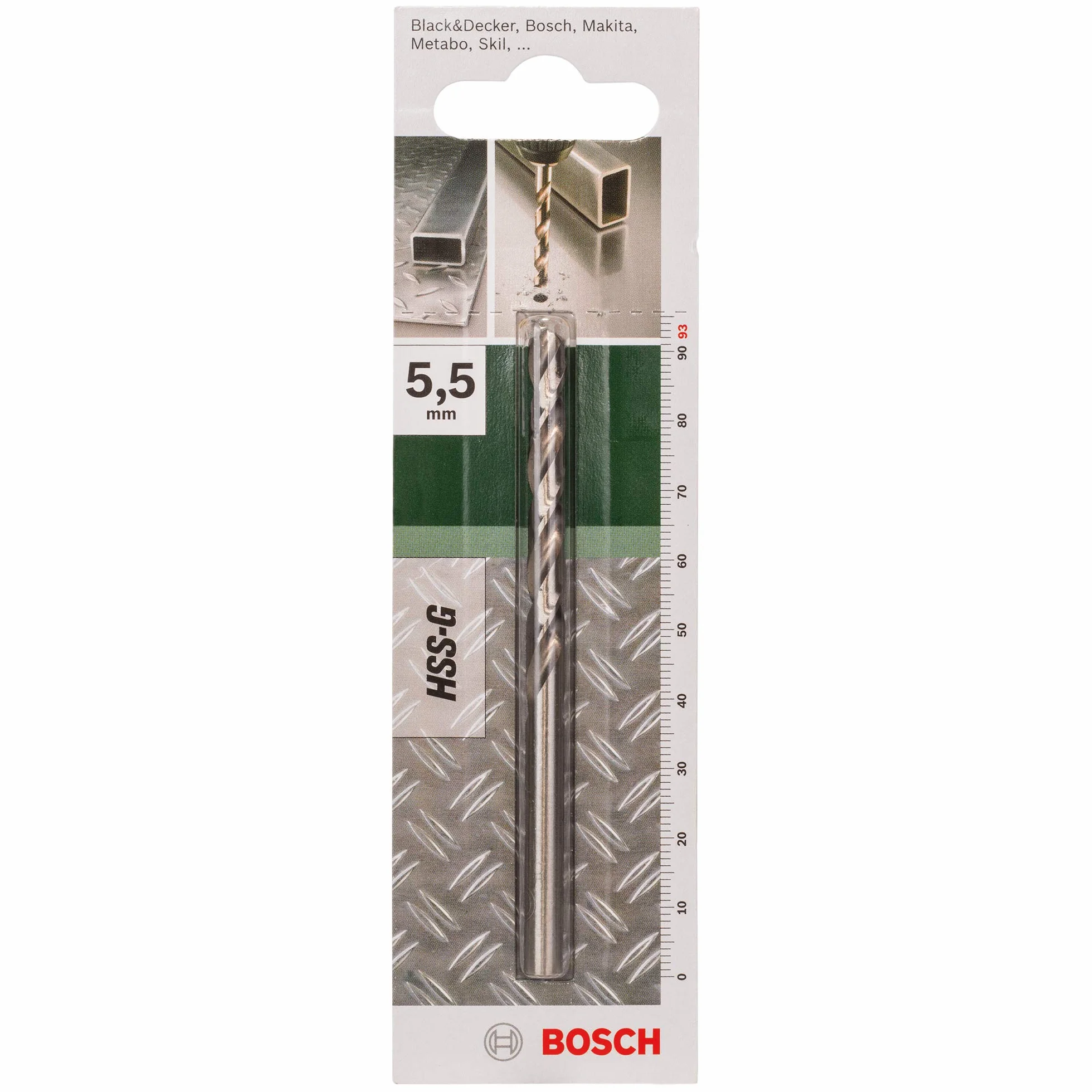 Bosch Wiertła do metalu HSS-G, DIN 338 D = 5,5 mm; L = 93 mm