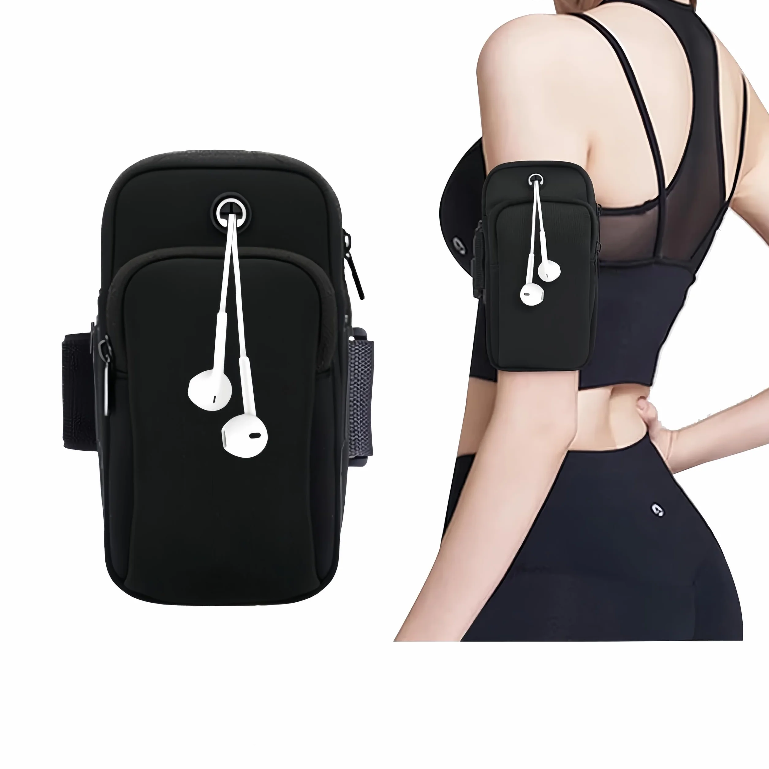 Flintronic Opaska na ramię regulowana sportowa torba na ramię uchwyt na telefon kompatybilna iPhone 13/12/11 Samsung Galaxy Huawei do 6,1 cala