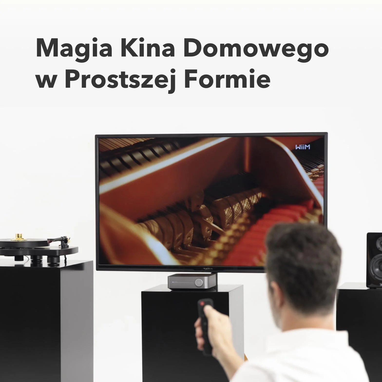 WiiM Amp Wzmacniacz Strumieniowy Multiroom AirPlay Google Cast Alexa HDMI Sterowanie Głosowe Space Grey
