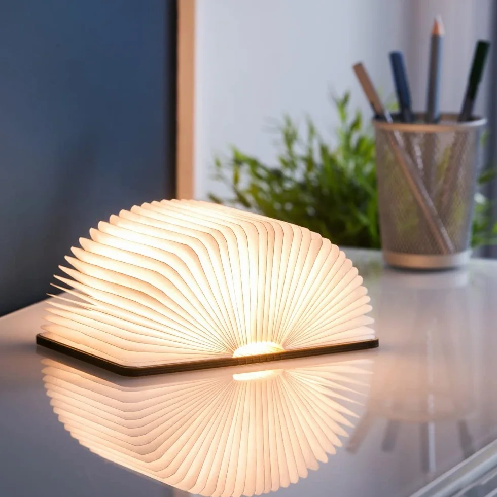 Gingko Smart Booklight - Mini naturalny orzech, jeden rozmiar