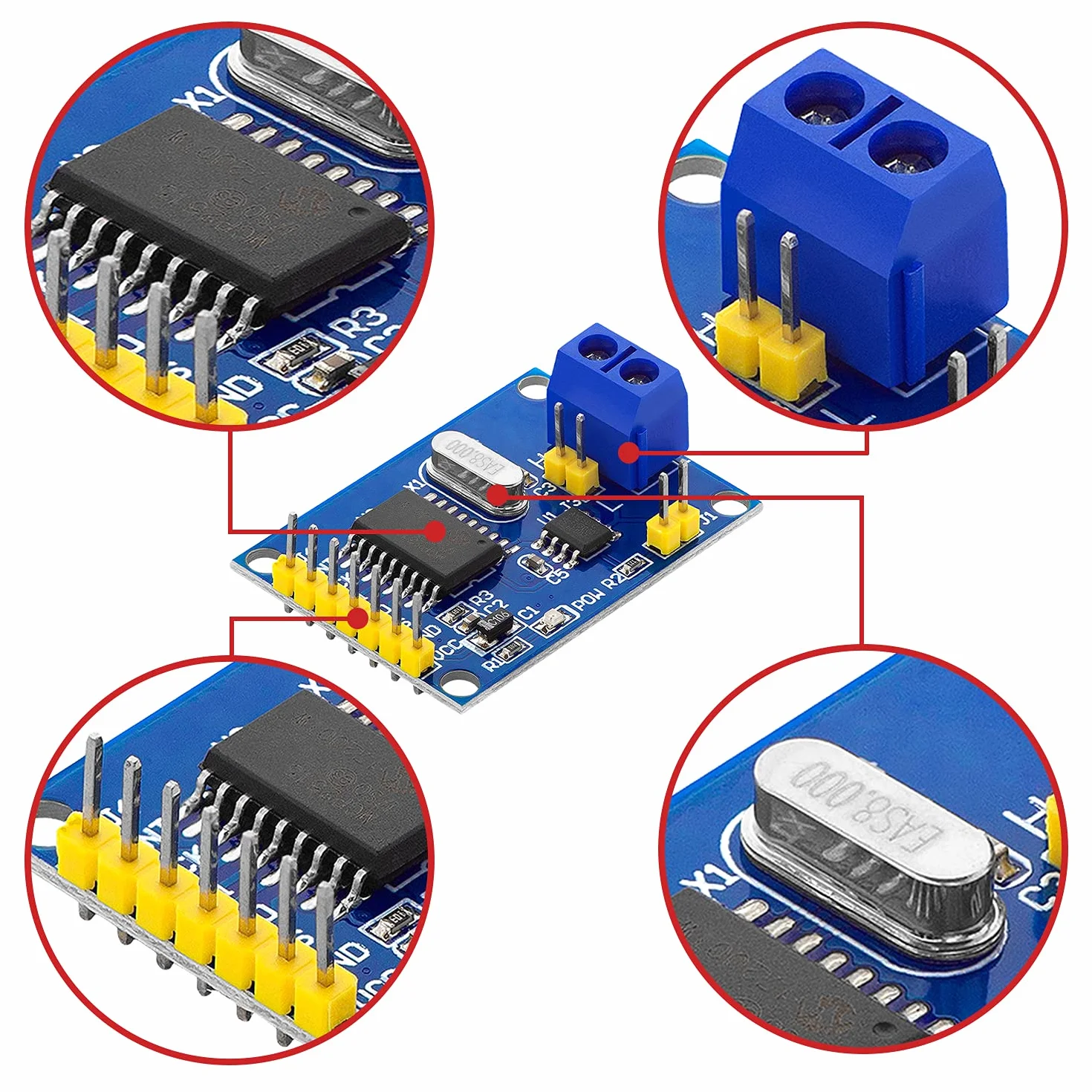 AZDelivery MCP2515 CAN Bus Shield kompatybilny kompatybilny z Arduino w tym E-Book!