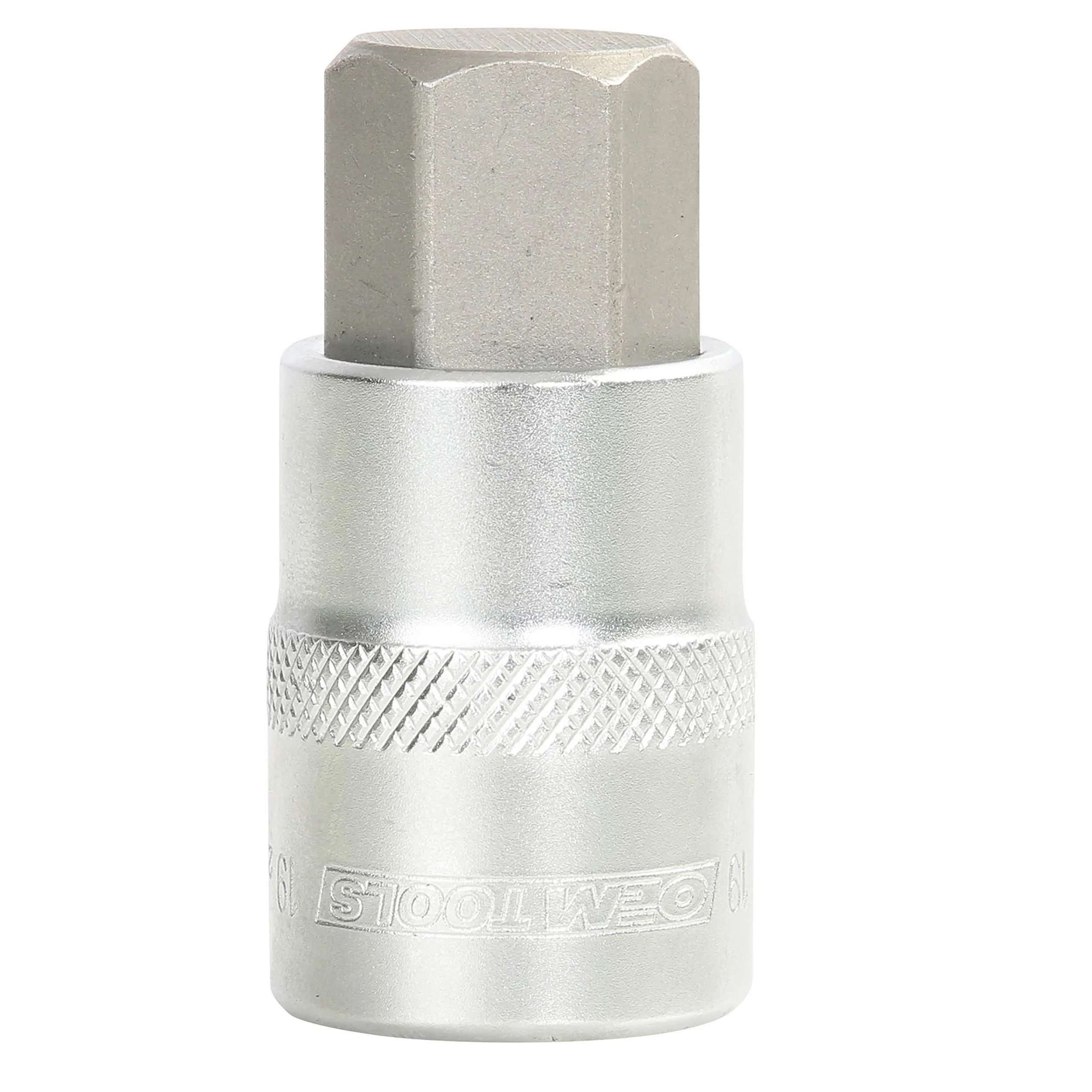 OEMTOOLS 22844 19 mm metryczne gniazdo bitowe sześciokątne, napęd 1/2, narzędzie do naprawy samochodów mechanika, trwała stal S2, ten potężny bit sześciokątny może obsługiwać duży moment obrotowy