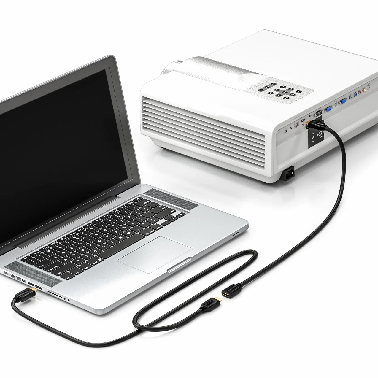 deleyCON 1m Przedłużacz HDMI - Kompatybilny z HDMI 2.0a/b/1.4a - UHD 4K HDR 3D 1080p 2160p ARC - Wysoka prędkość z Ethernetem - Czarny