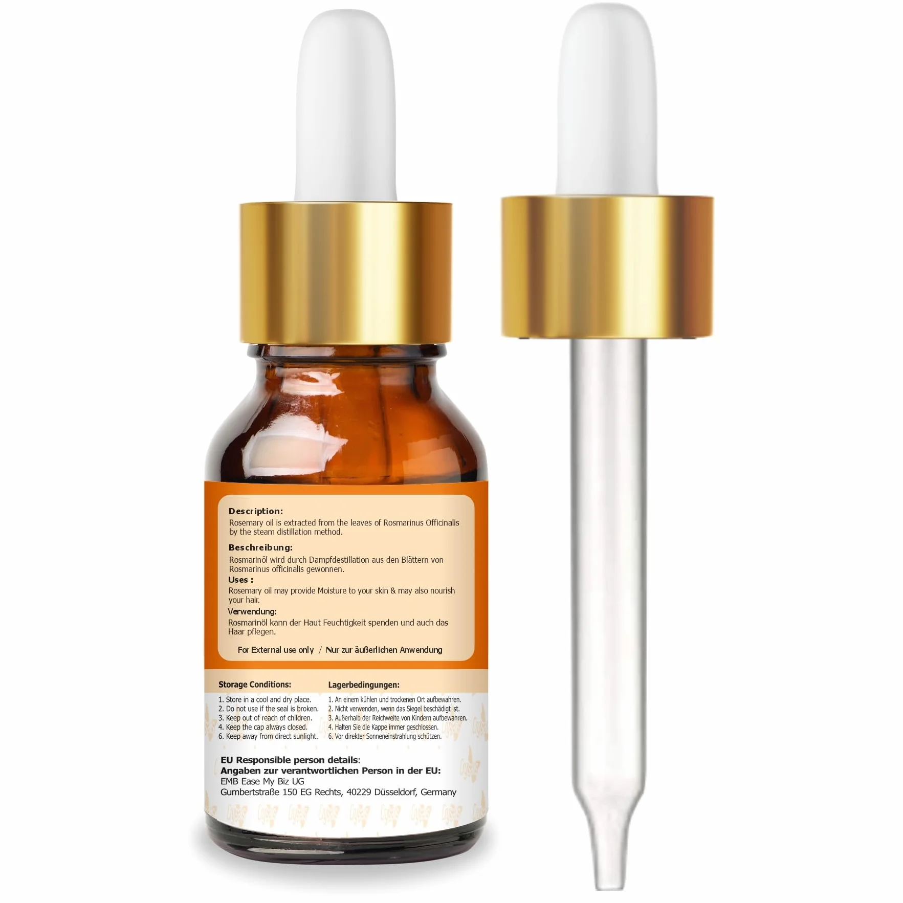 Olejek z rozmarynu Crysalis (Rosmarinus officinalis L.) – 1,01 Fl Oz (30 ml)