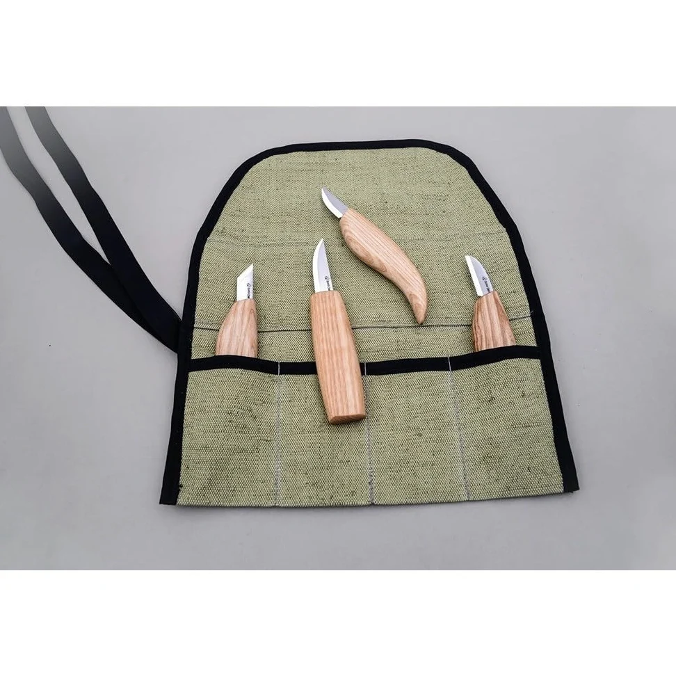 Zestaw 4szt. noży rzeźbiarskich w etui Beaver Craft
